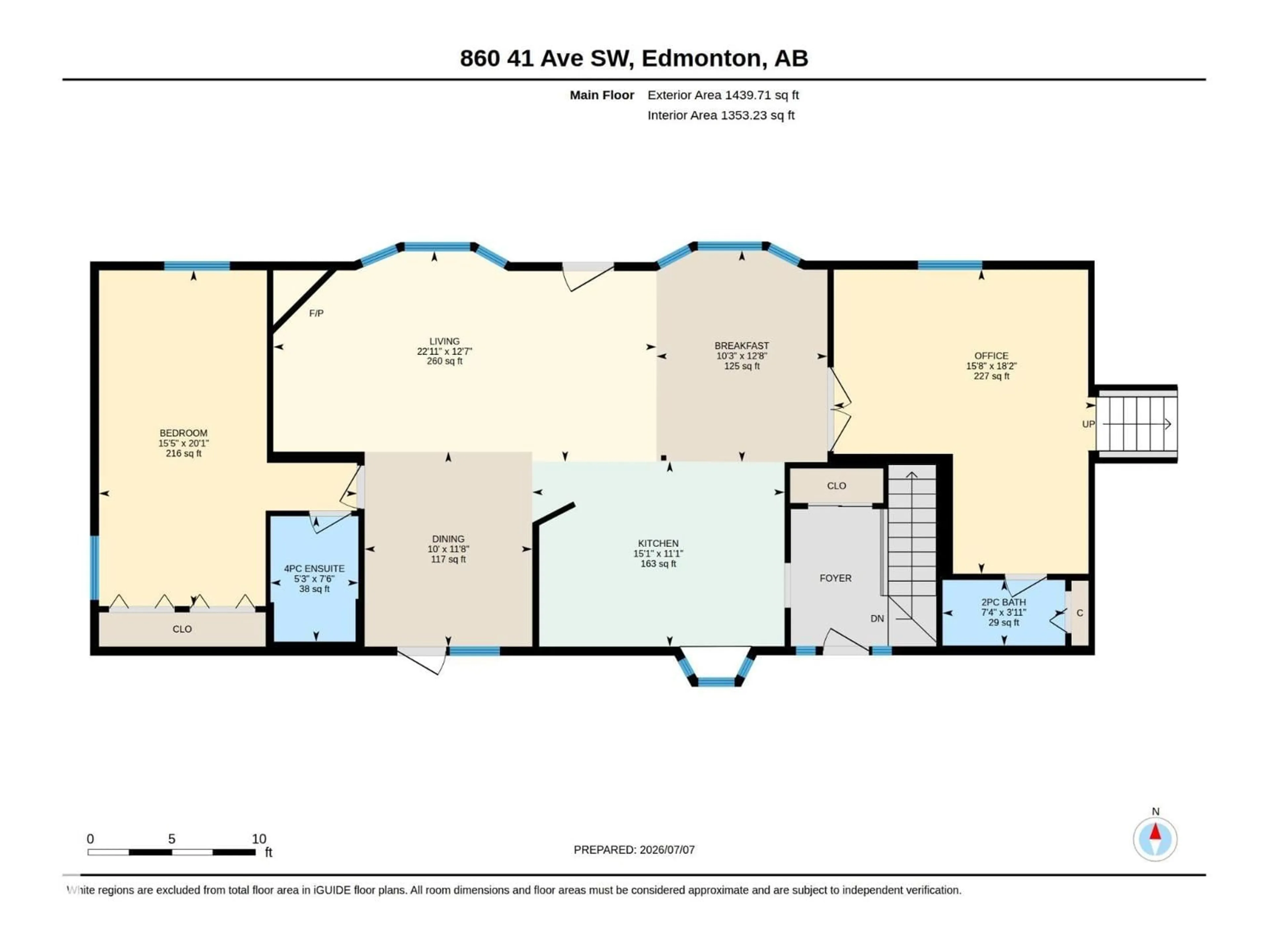 Floor plan for 860 41 AV, Edmonton Alberta T6X1A8