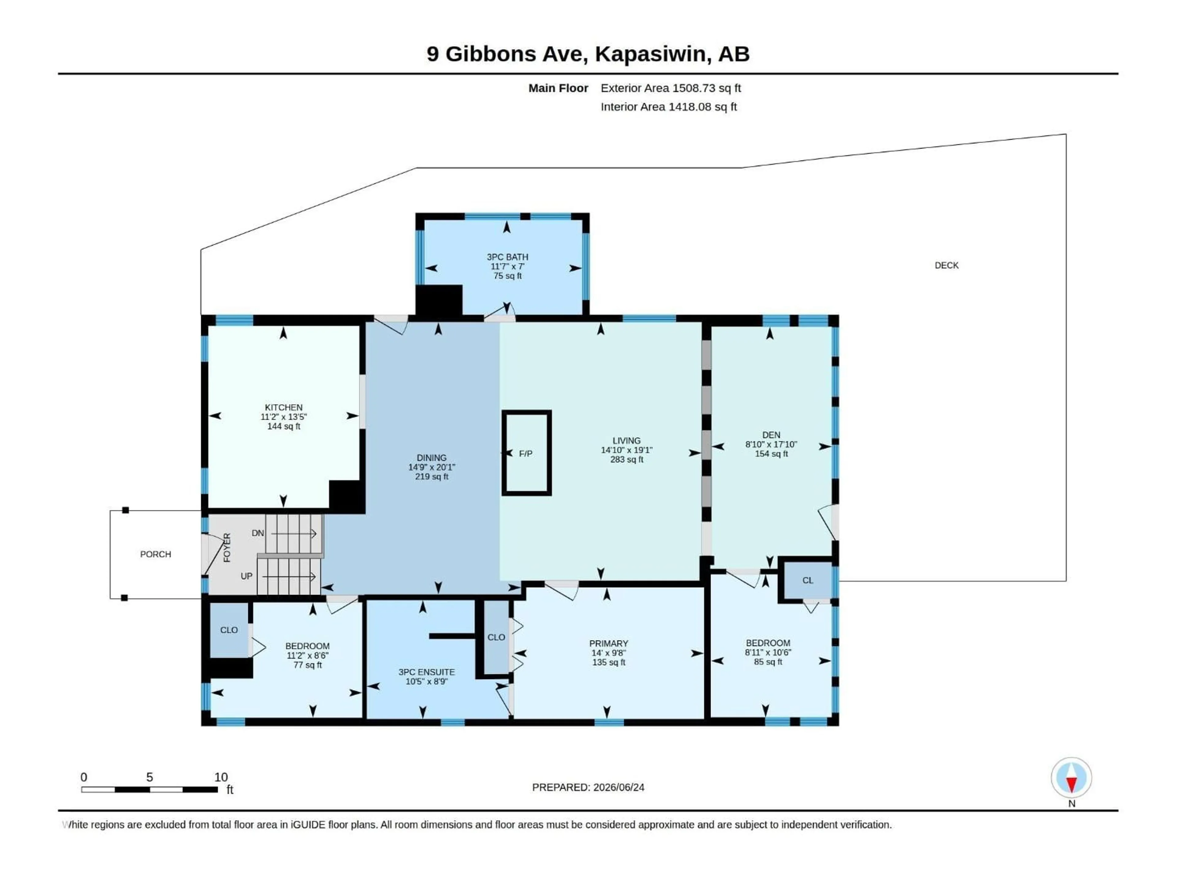 Floor plan for 9 GIBBONS AVE, Rural Parkland County Alberta T0E2Y0