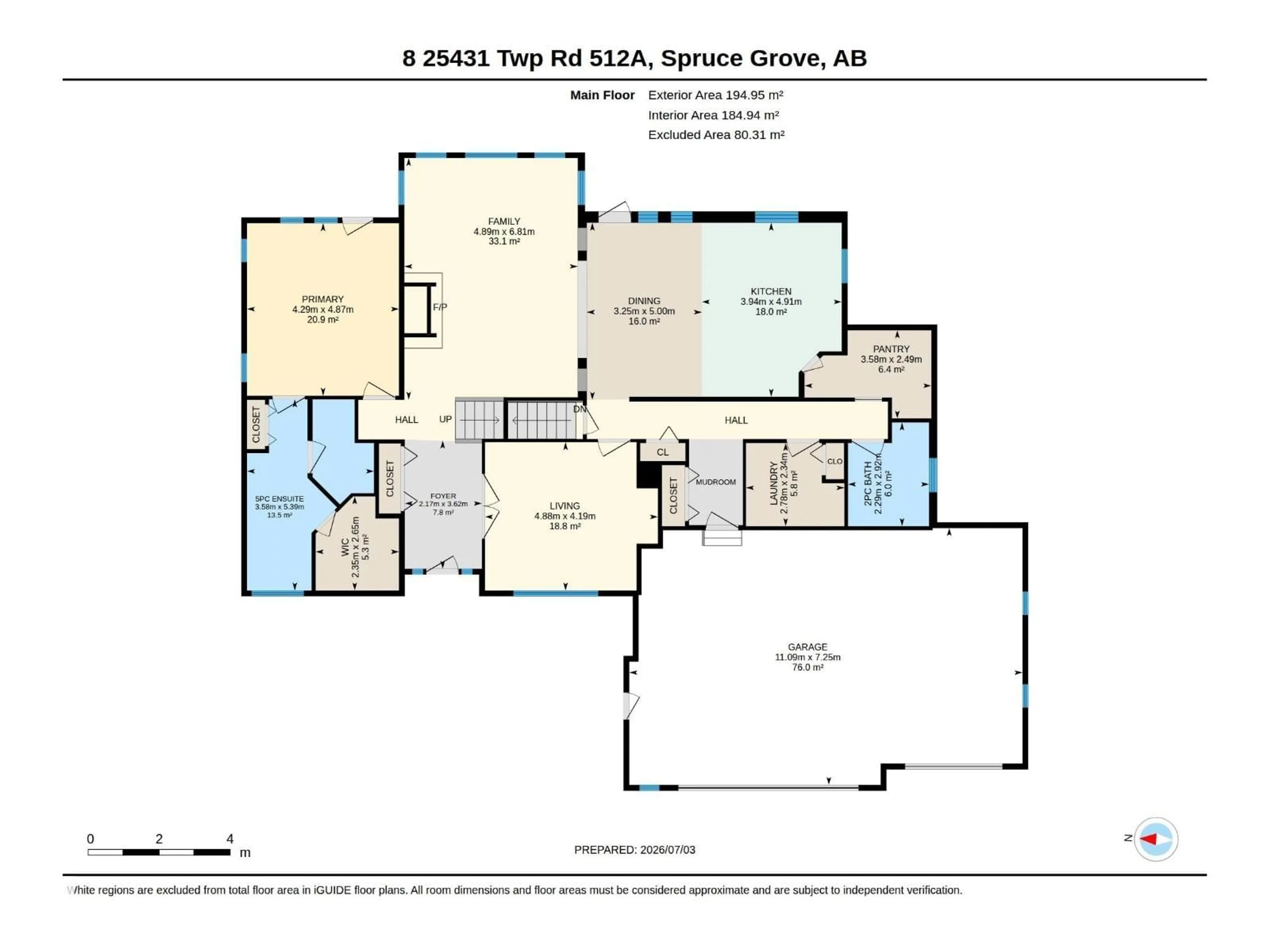 Floor plan for 8 - 25431 TWP ROAD 512 A, Rural Parkland County Alberta T7Y1A8