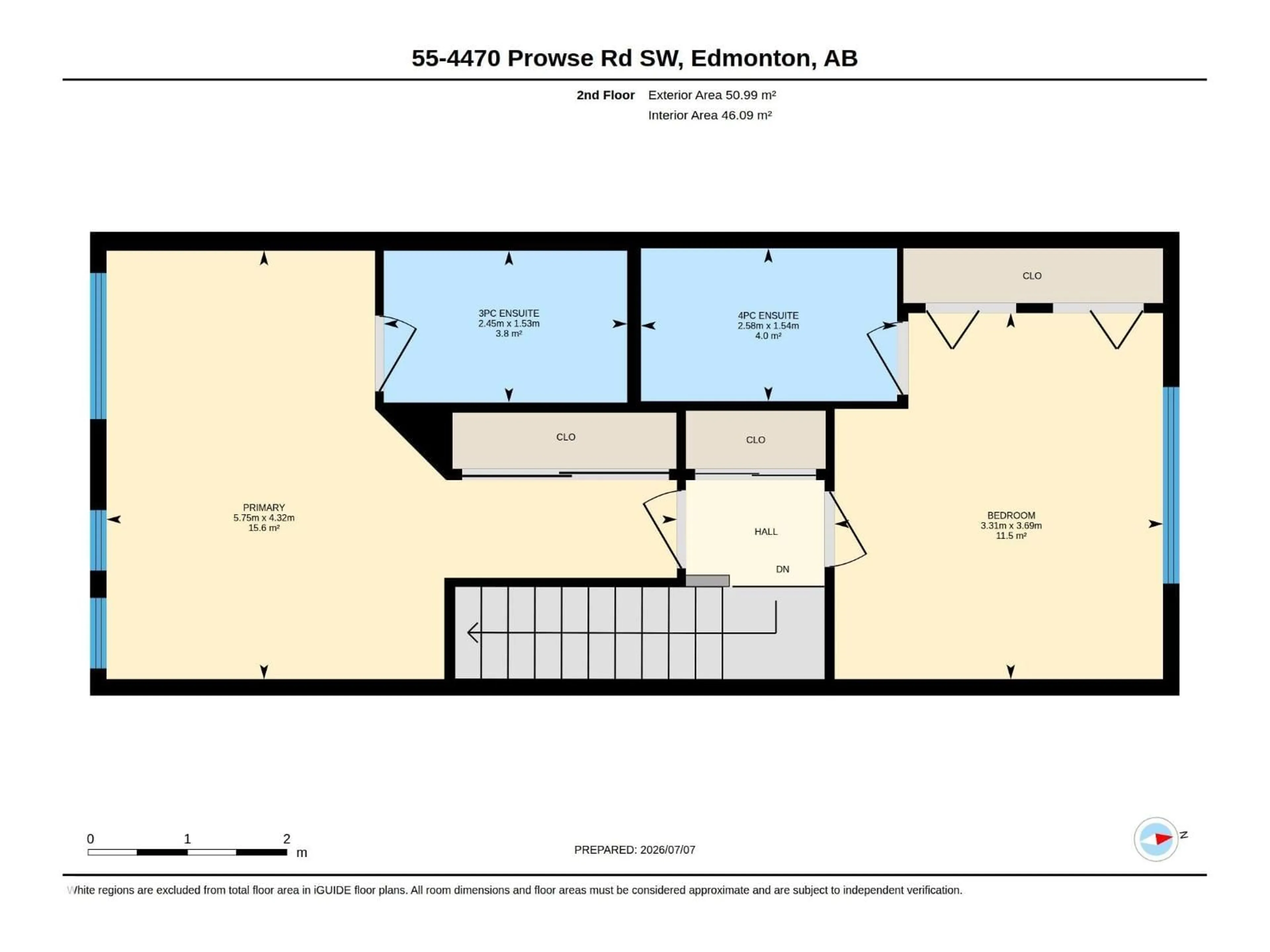 Floor plan for #55 - 4470 PROWSE RD, Edmonton Alberta T6W3R5