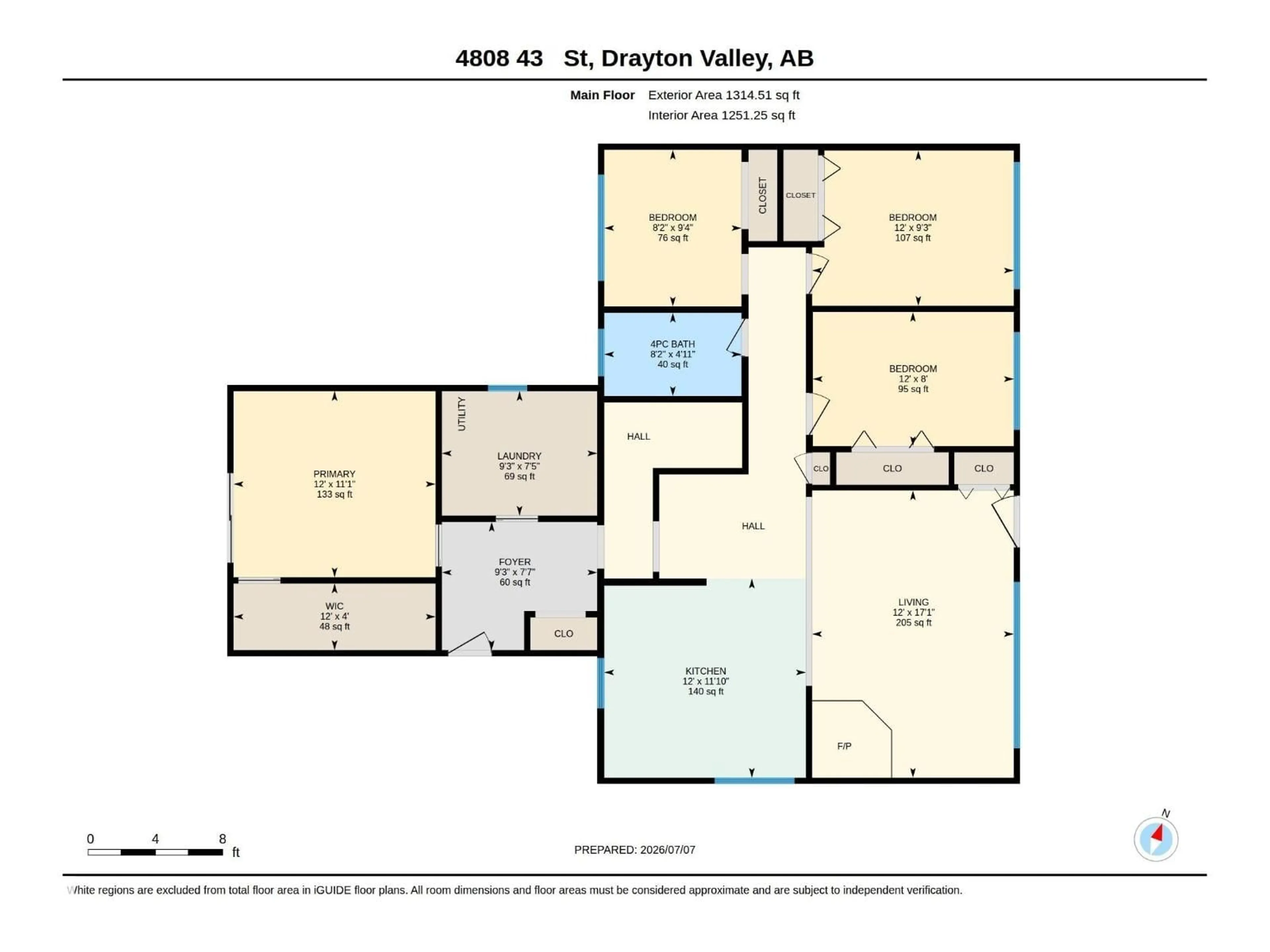 Floor plan for 4808 43 ST, Drayton Valley Alberta T7A1G1