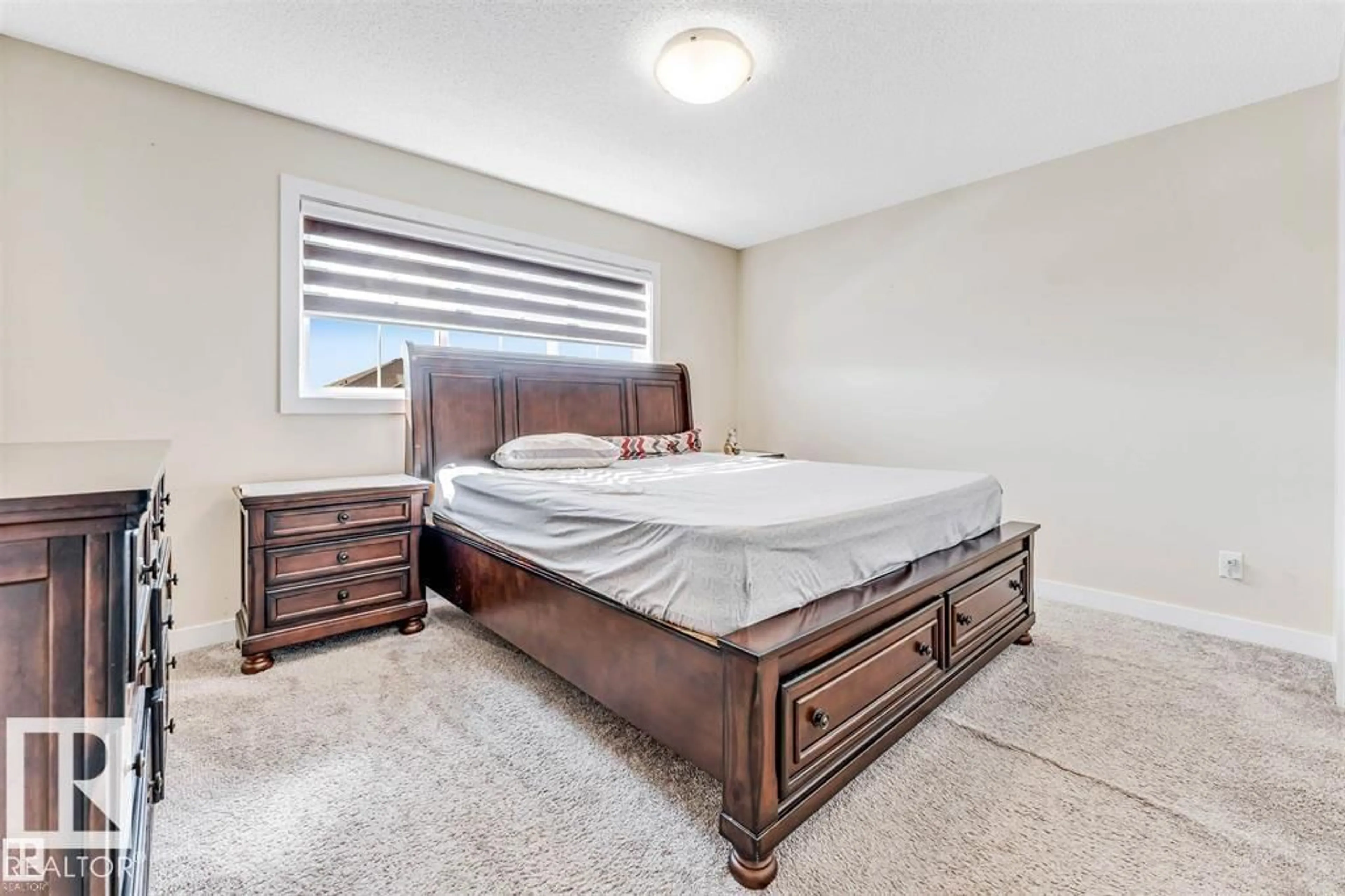 Bedroom with bed, unknown for NW - 1715 27 ST, Edmonton Alberta T6T2G6