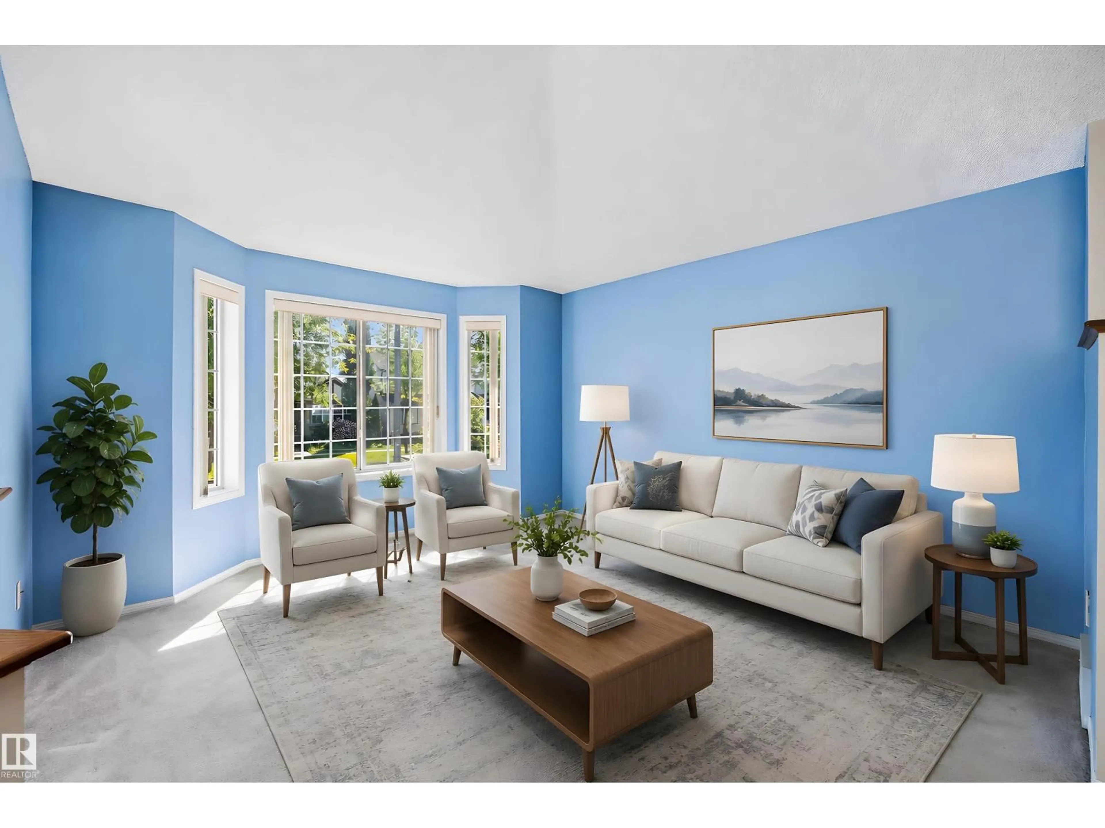Living room with furniture, ceramic/tile floor for NW - 15016 134 ST, Edmonton Alberta T6V1M6