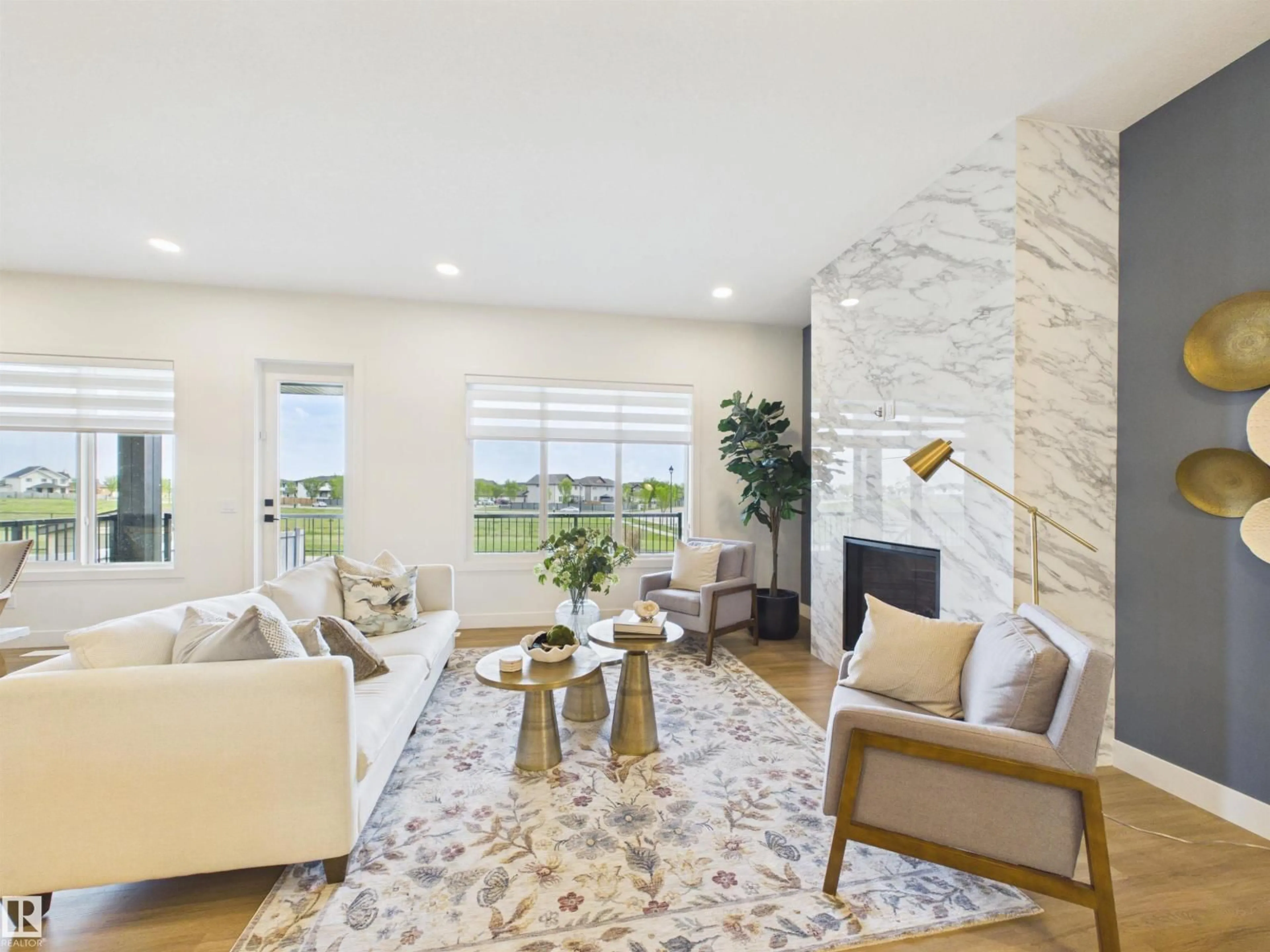 Living room with furniture, ceramic/tile floor for 593 GENESIS WD, Stony Plain Alberta T7Z0G6