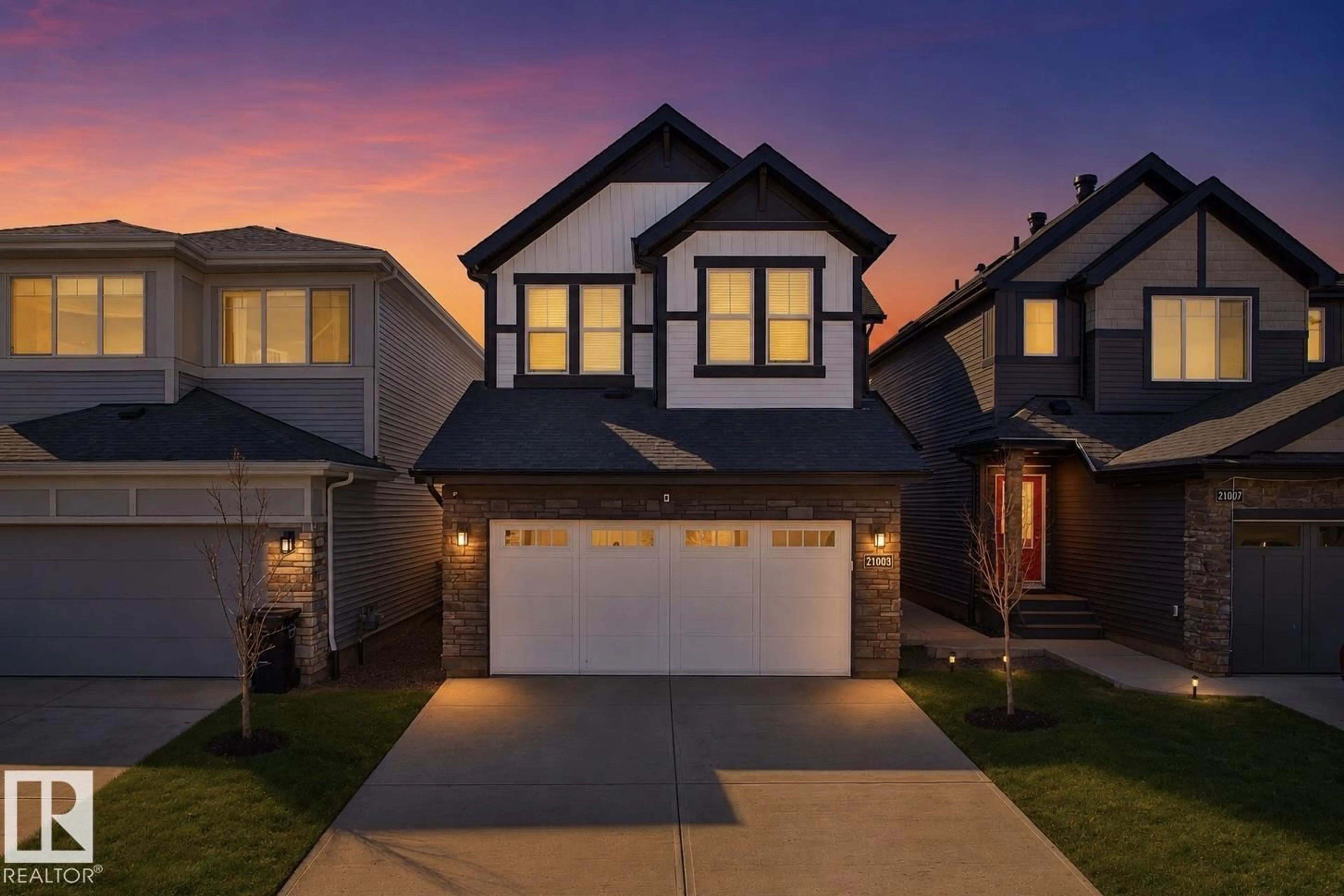 Home with brick exterior material, street for 21003 131 AV, Edmonton Alberta T5S0P4