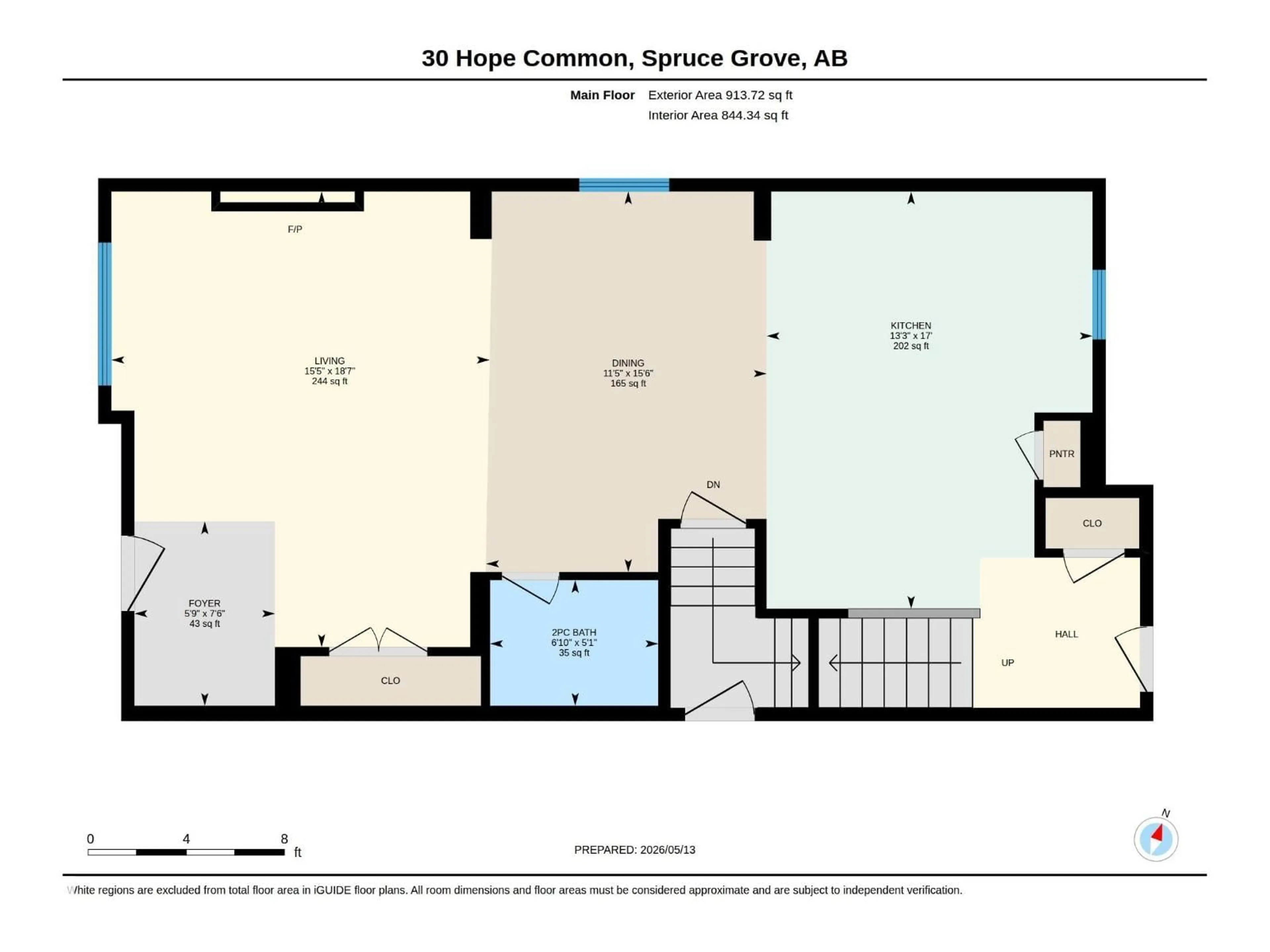 Floor plan for 30 HOPE CM, Spruce Grove Alberta T7X0X3