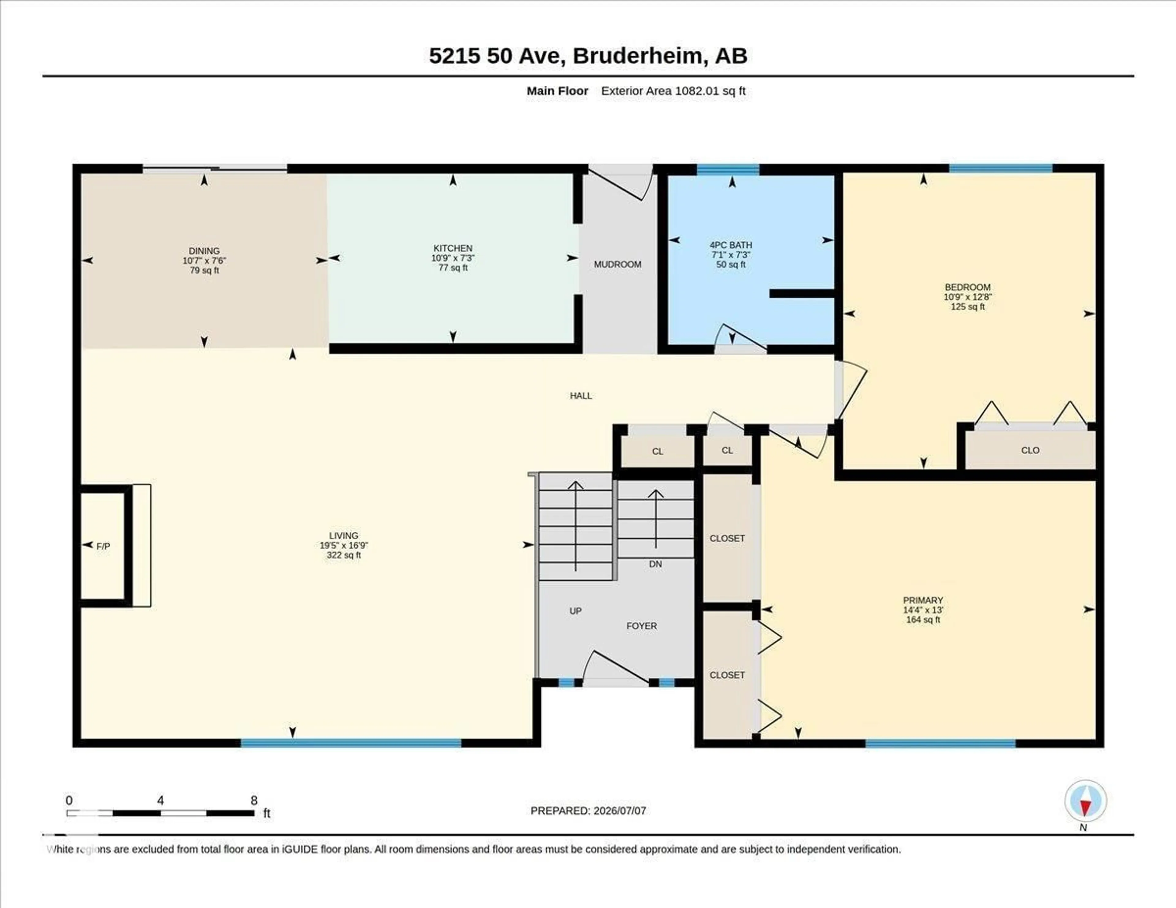 Floor plan for 5215 50 AV, Bruderheim Alberta T0B0S0