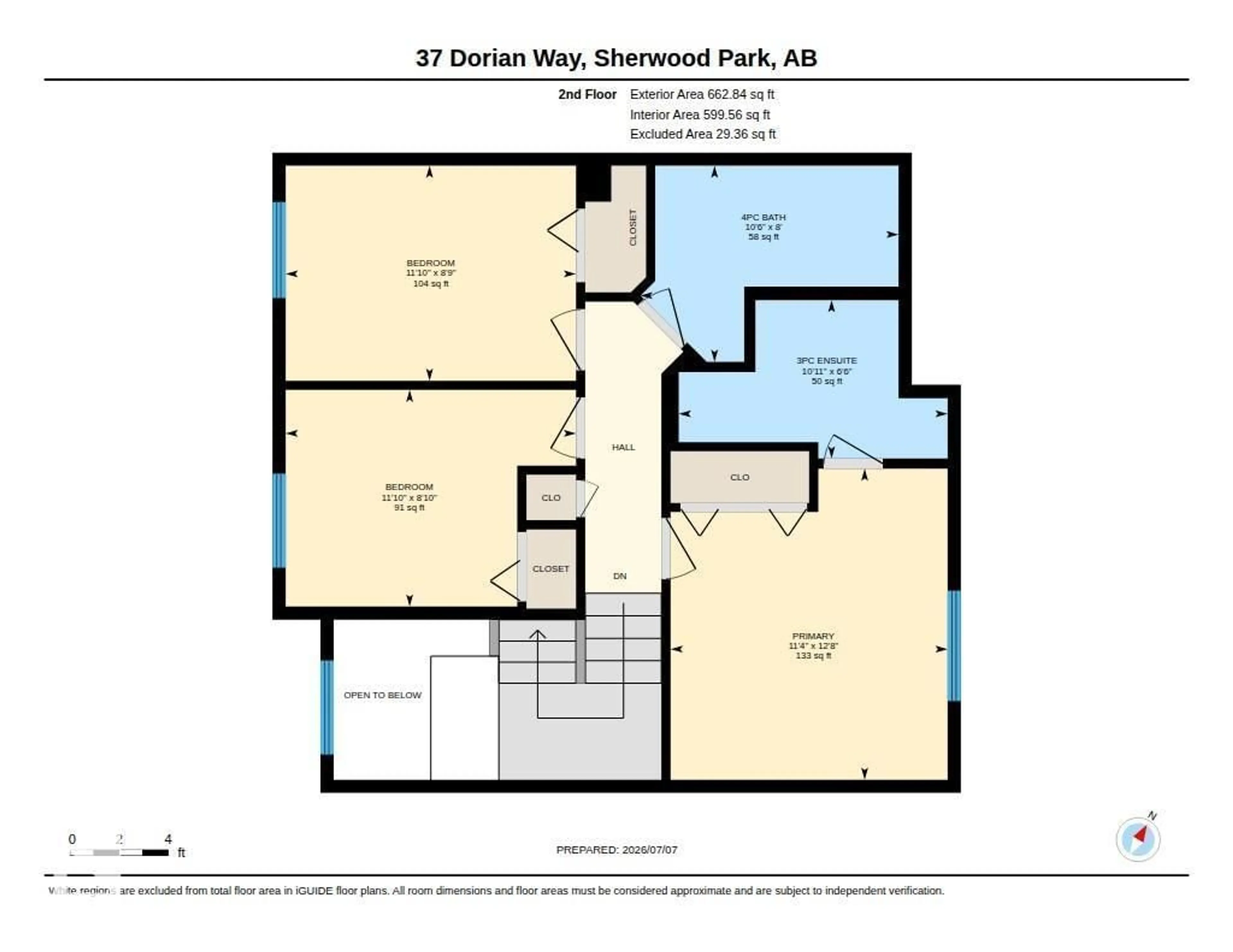 Floor plan for 37 DORIAN WY, Sherwood Park Alberta T8H1Y2