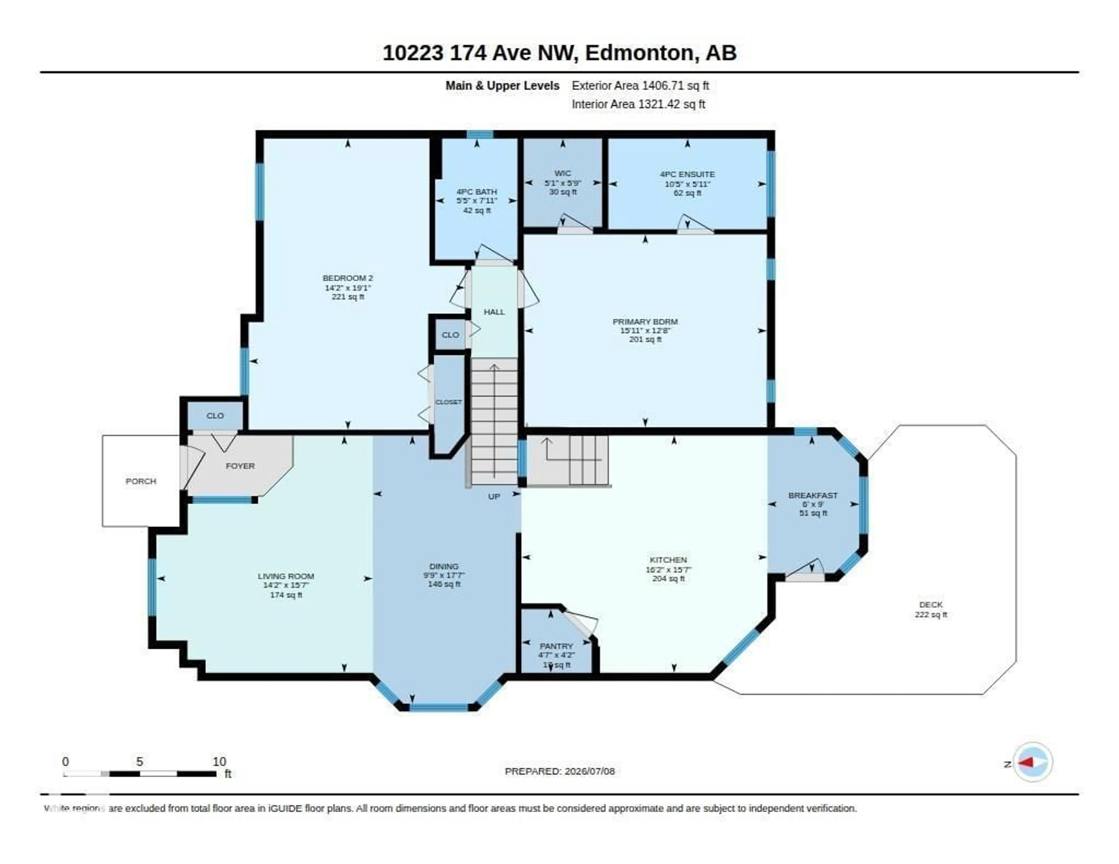 Floor plan for 10223 174 AV, Edmonton Alberta T5X5W5