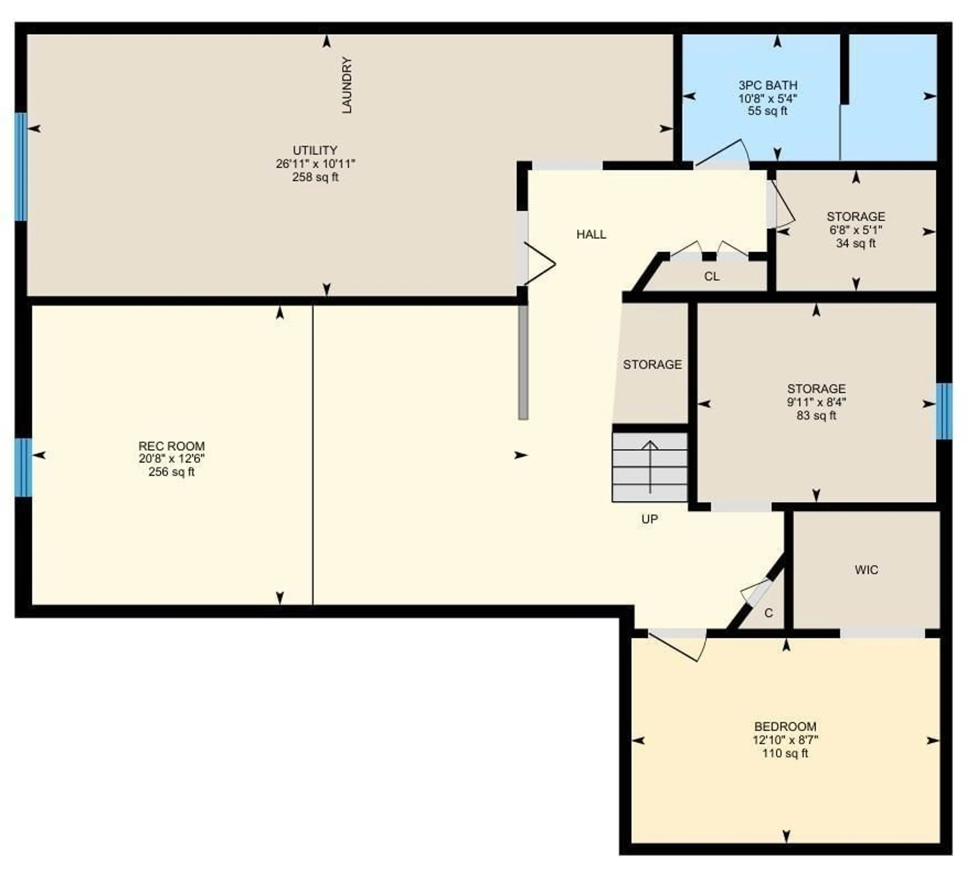 Floor plan for NW - 8707 151 AV, Edmonton Alberta T5E5Y1