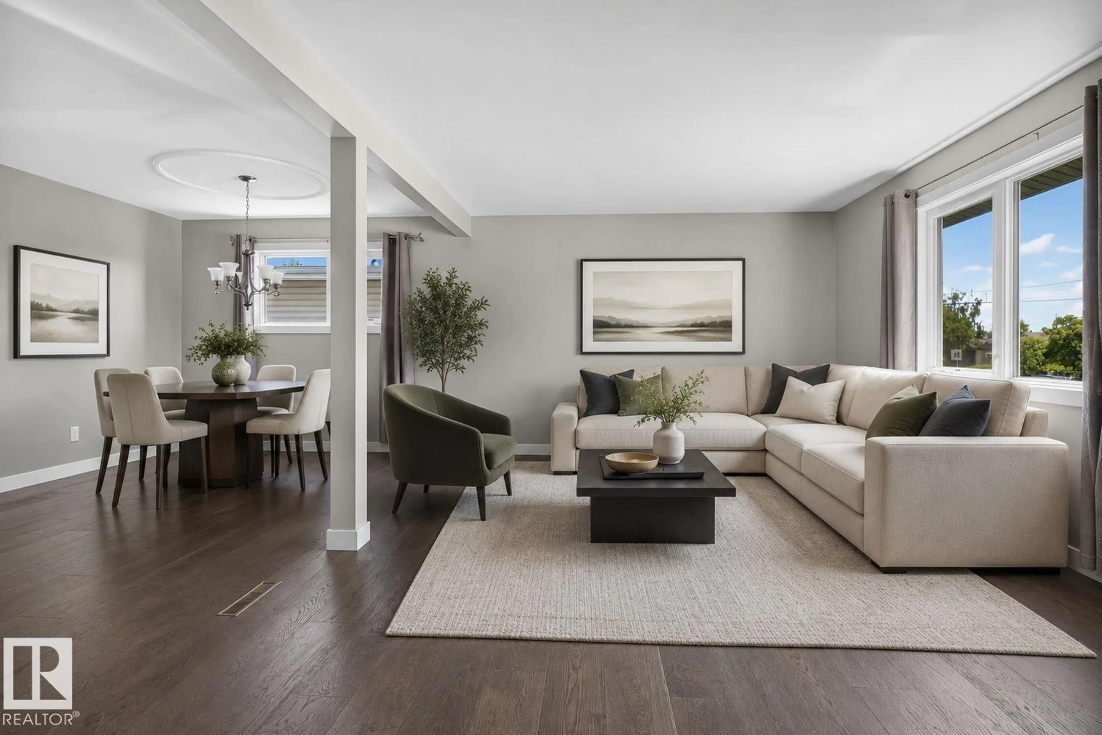 Living room with furniture, unknown for 6704 94A AV, Edmonton Alberta T6B0Y8