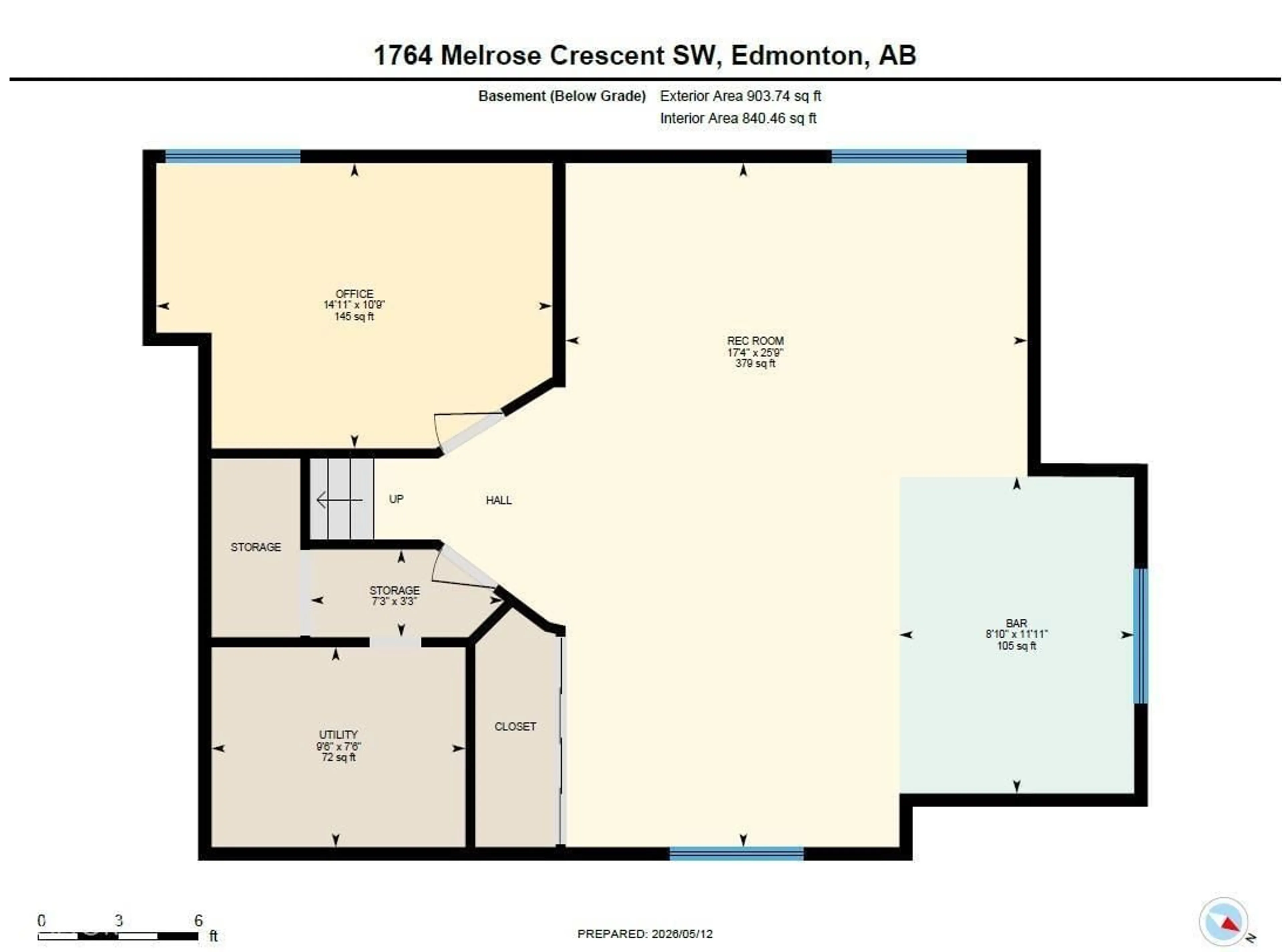 Floor plan for 1764 MELROSE CR, Edmonton Alberta T6W0A2