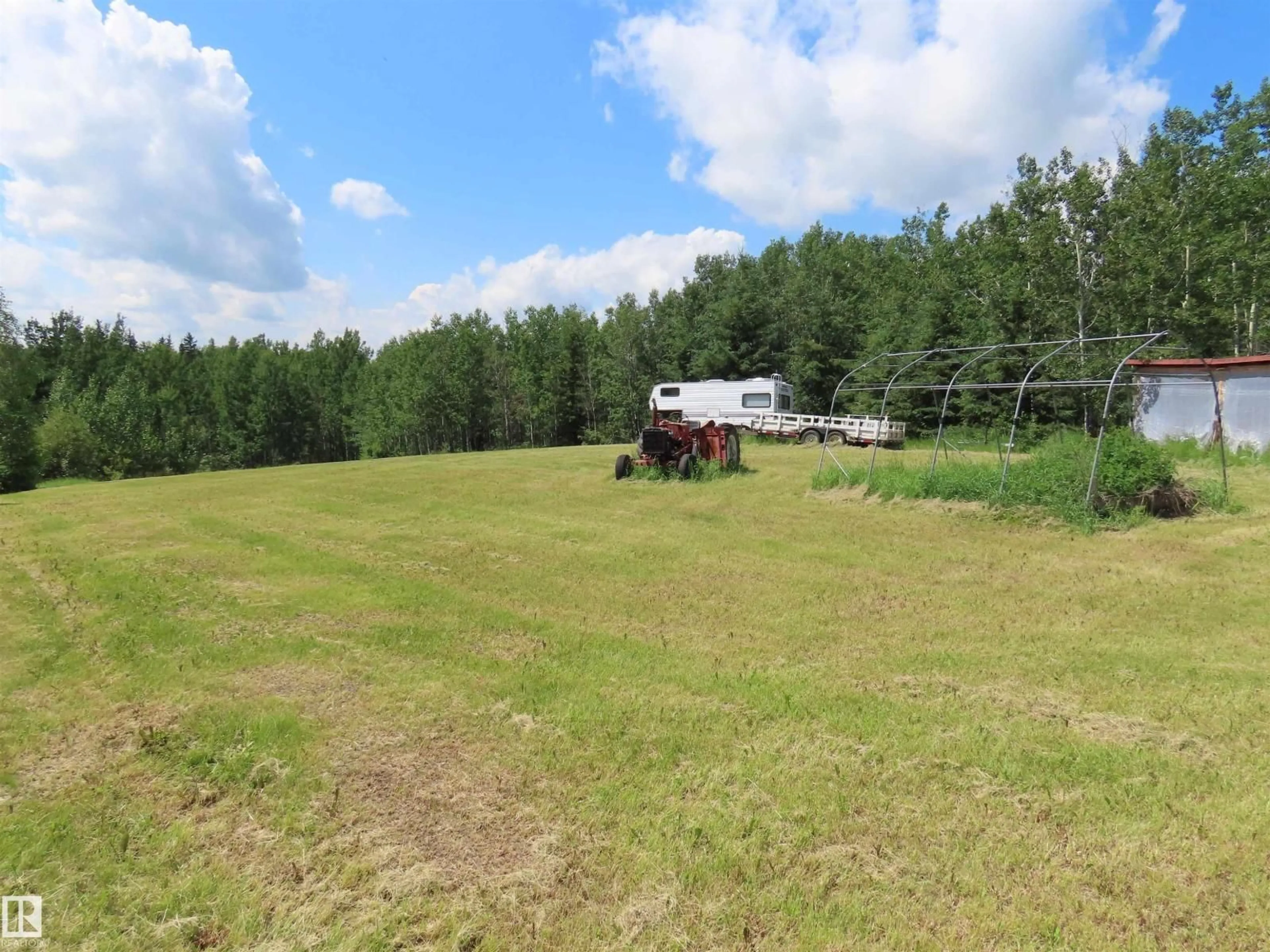 A pic from outside/outdoor area/front of a property/back of a property/a pic from drone, forest/trees view for 7227 TWP ROAD 560, Rural Lac Ste. Anne County Alberta T0E2A0