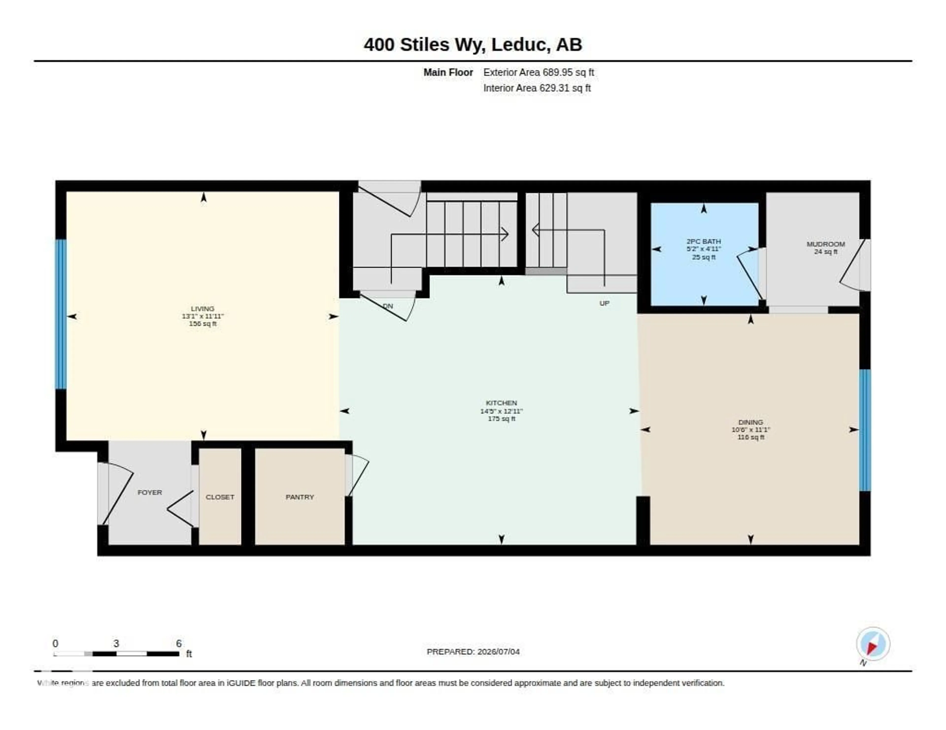 Floor plan for 400 STILES BEND, Leduc Alberta T9E0Y9
