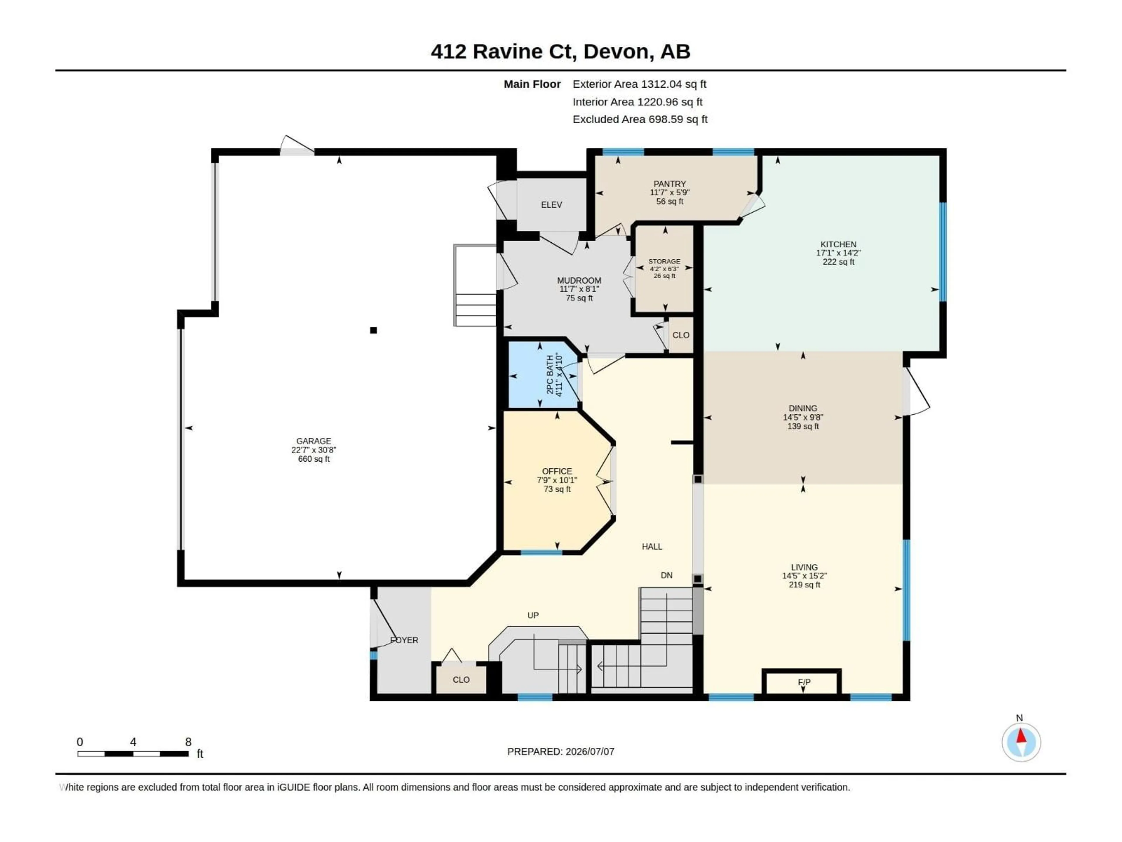 Floor plan for 412 RAVINE CO, Devon Alberta T9G0A2