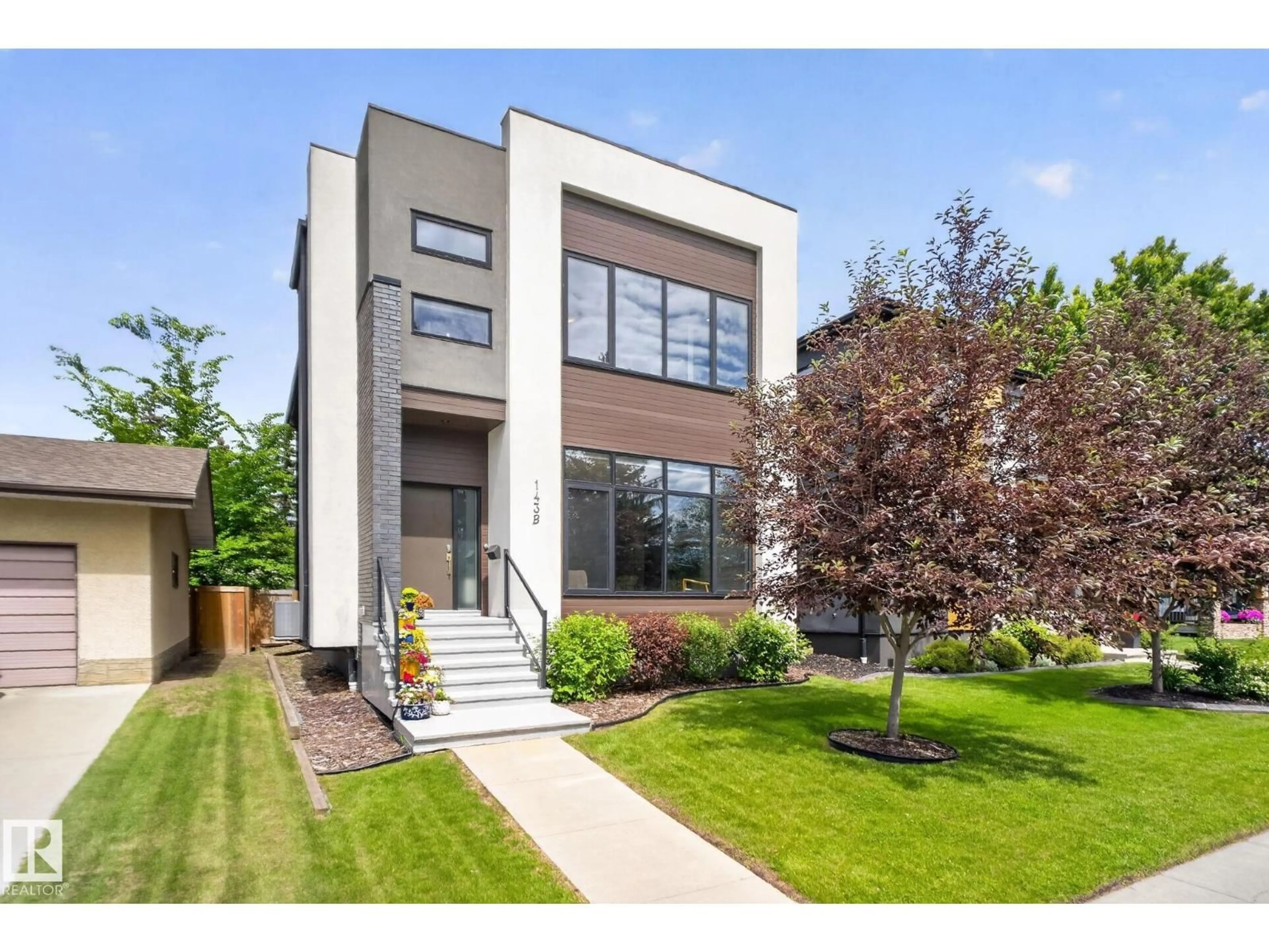 Home with brick exterior material, street for 143B LAURIER DR, Edmonton Alberta T5R5P9