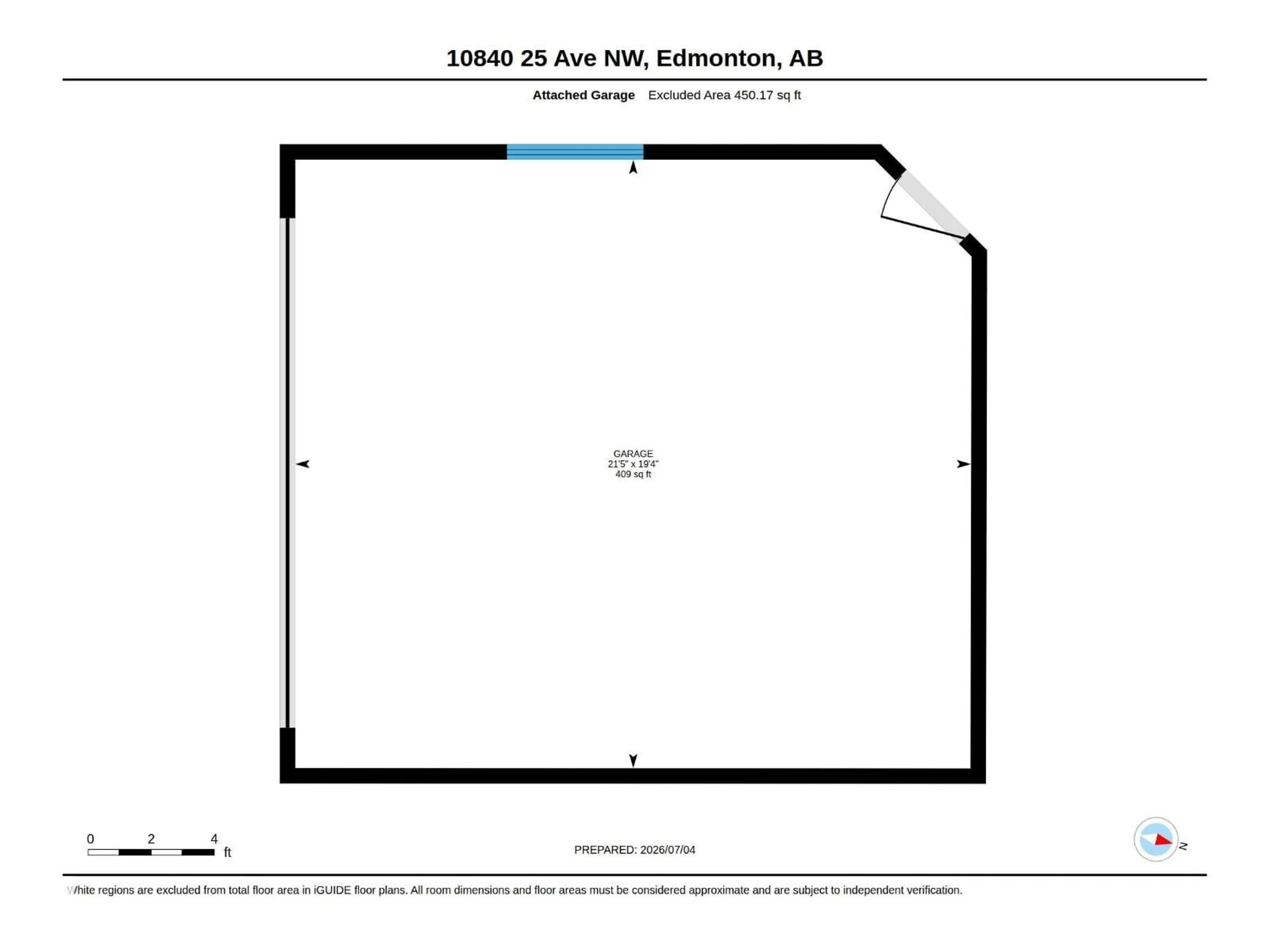 Floor plan for NW - 10840 25 AV, Edmonton Alberta T5J6N5