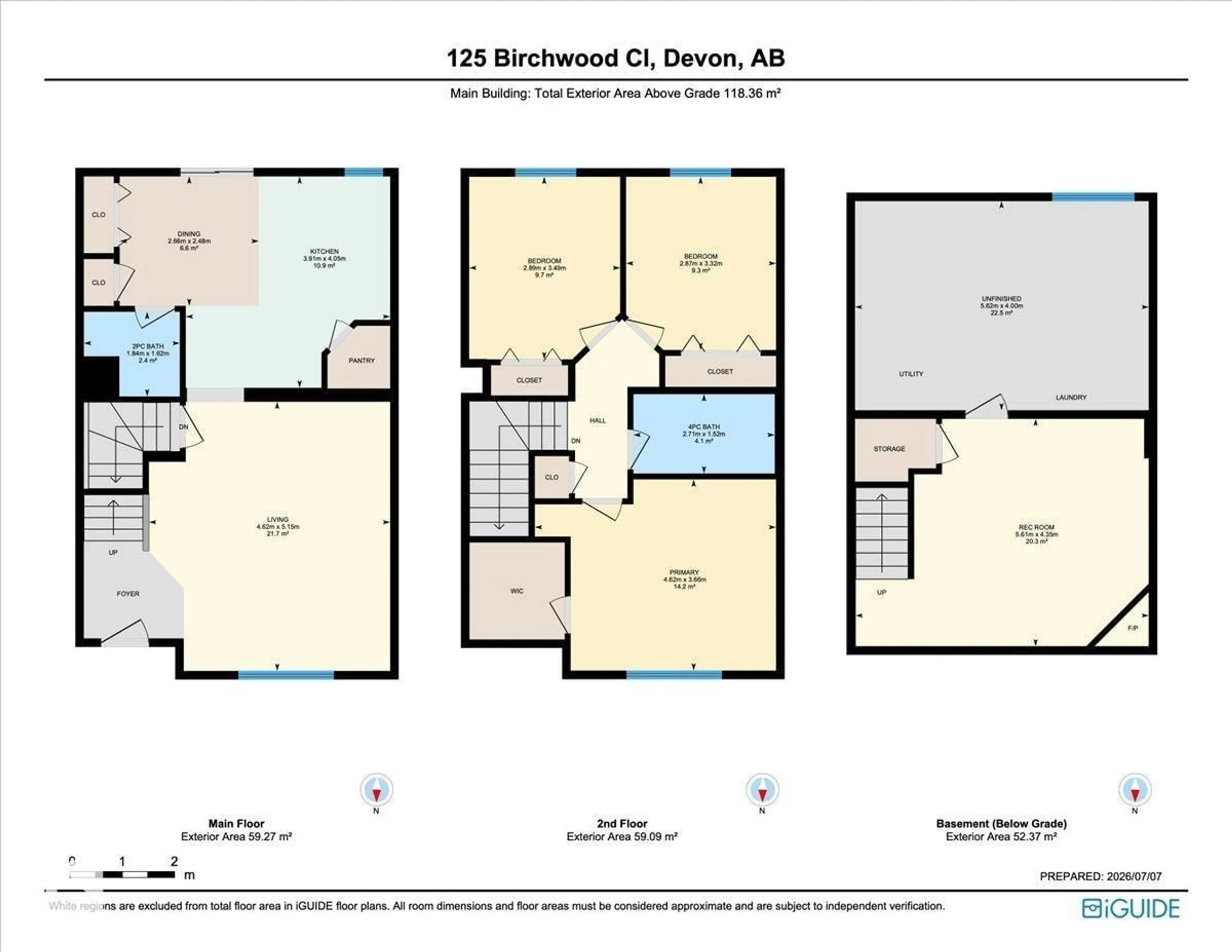 Floor plan for 125 BIRCHWOOD CL, Devon Alberta T9G0A5