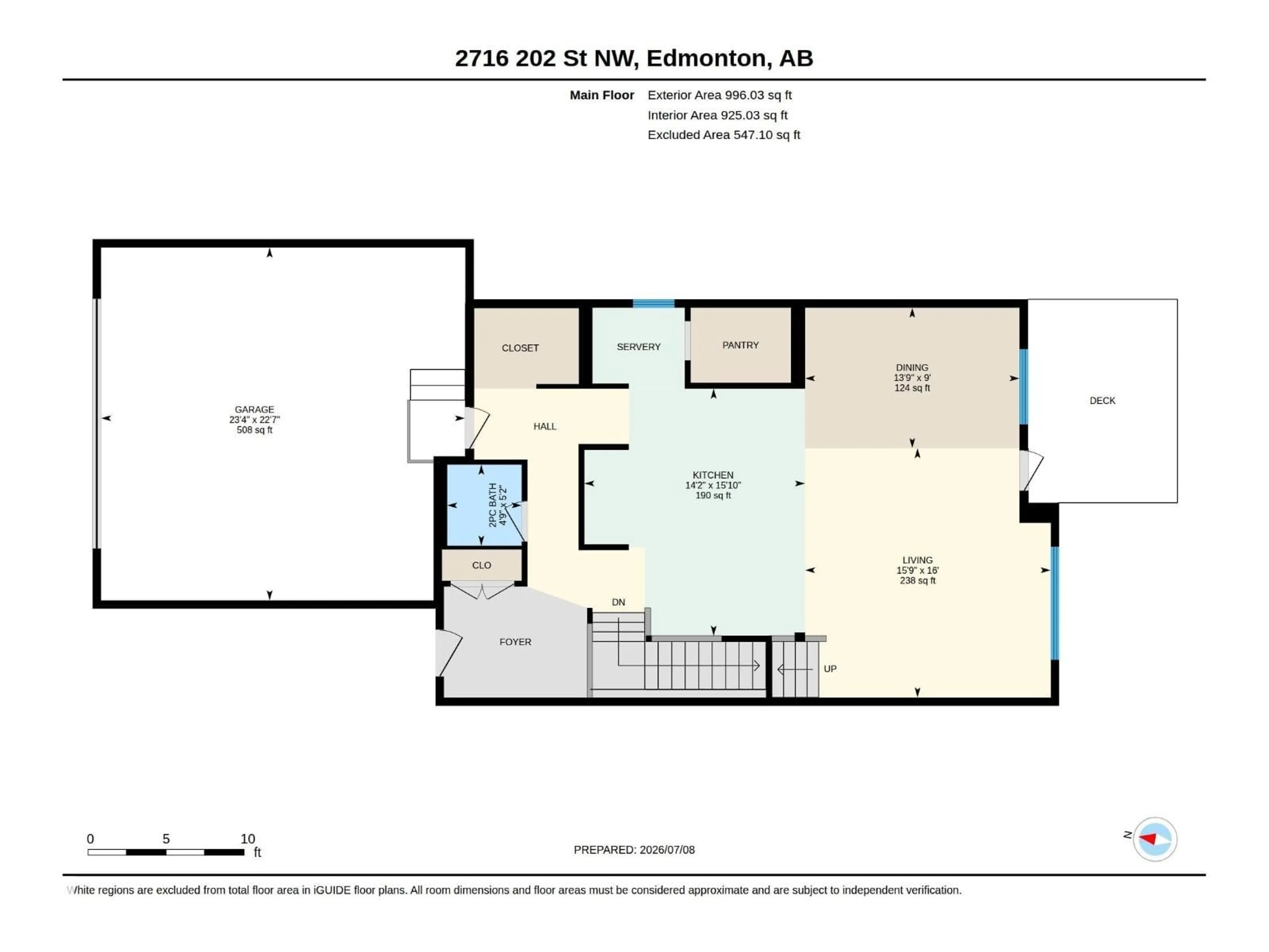 Floor plan for NW - 2716 202 ST, Edmonton Alberta T6M0W7