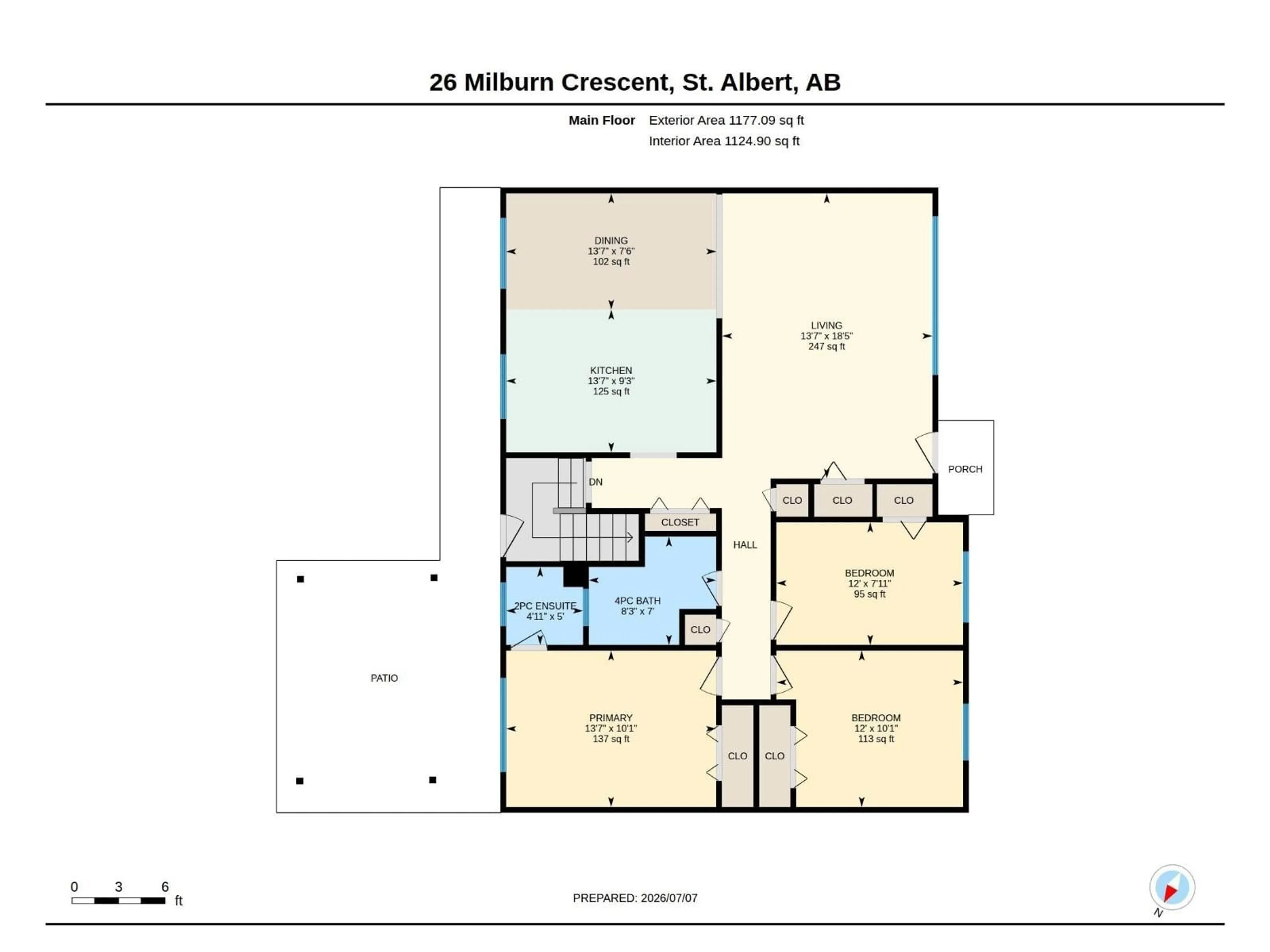 Floor plan for 26 MILBURN CR, St. Albert Alberta T8N1X8