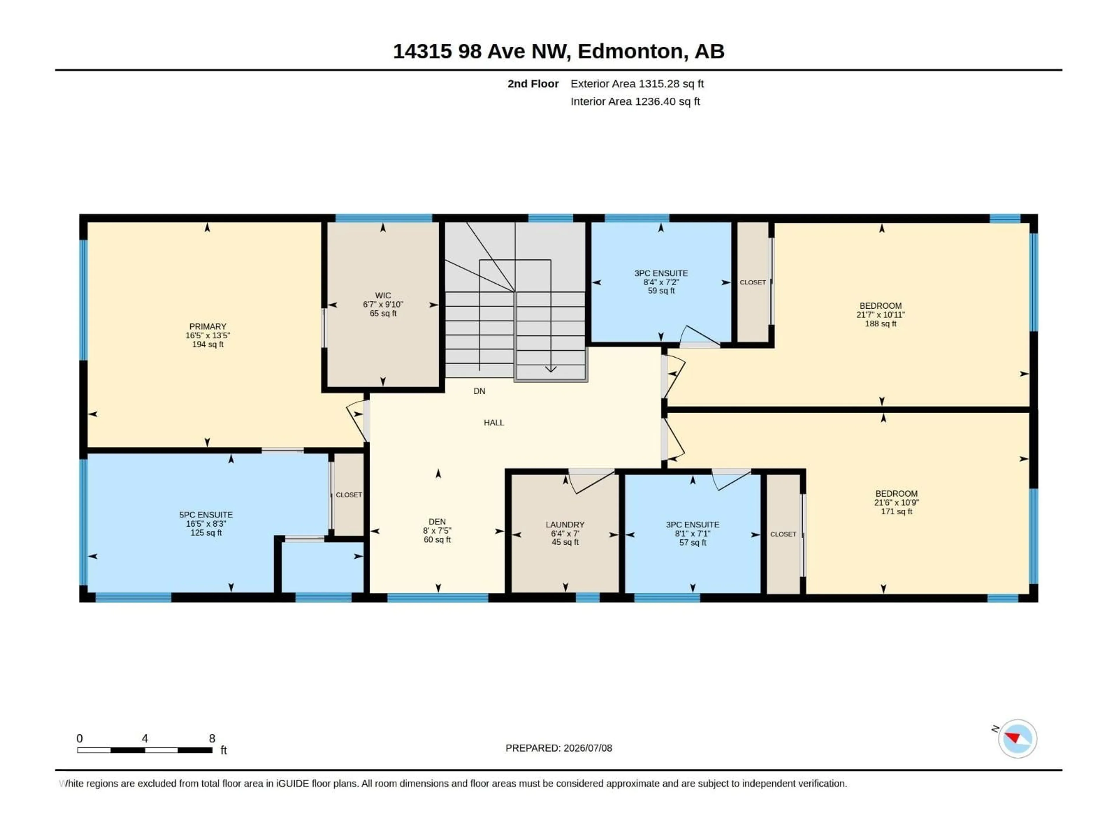 Floor plan for NW - 14315 98 AV, Edmonton Alberta T5N0G6