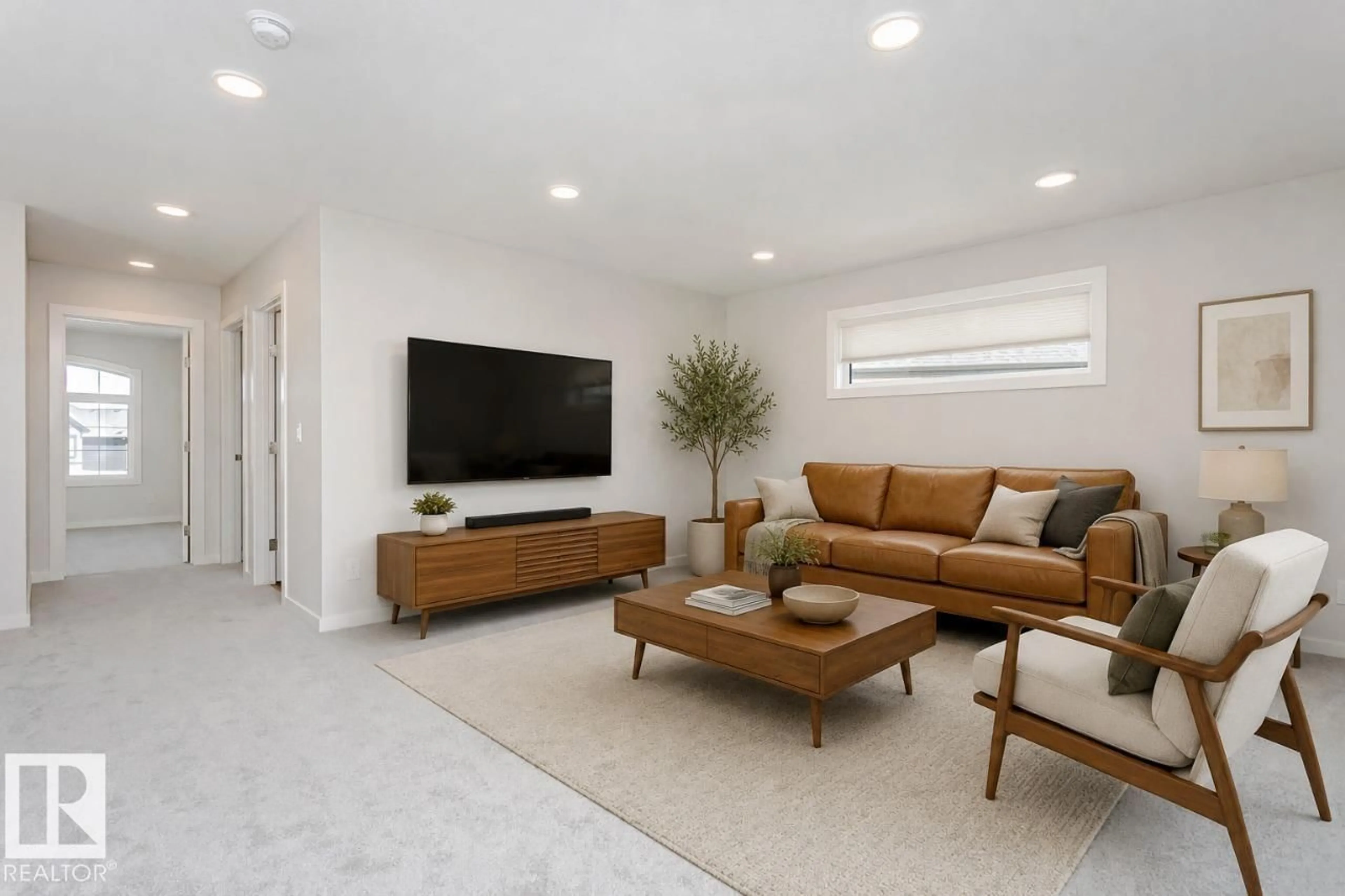 Living room with furniture, unknown for 22 CUDDIE DR, Sherwood Park Alberta T8H3C7
