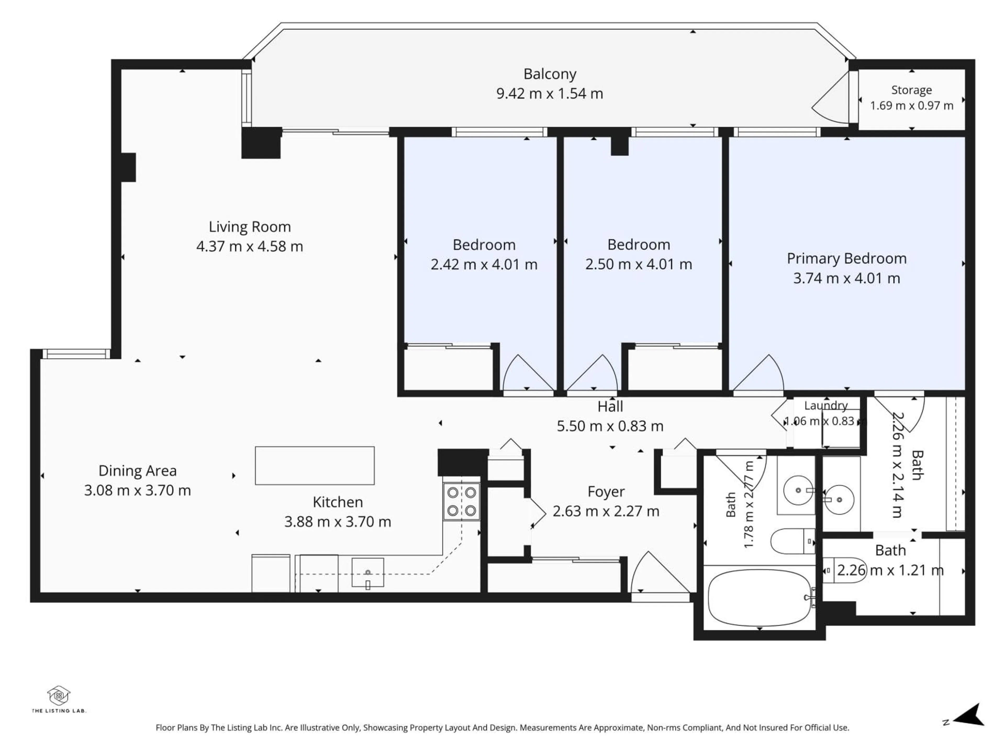 Floor plan for 601 - 10125 109 ST, Edmonton Alberta T5J3P1