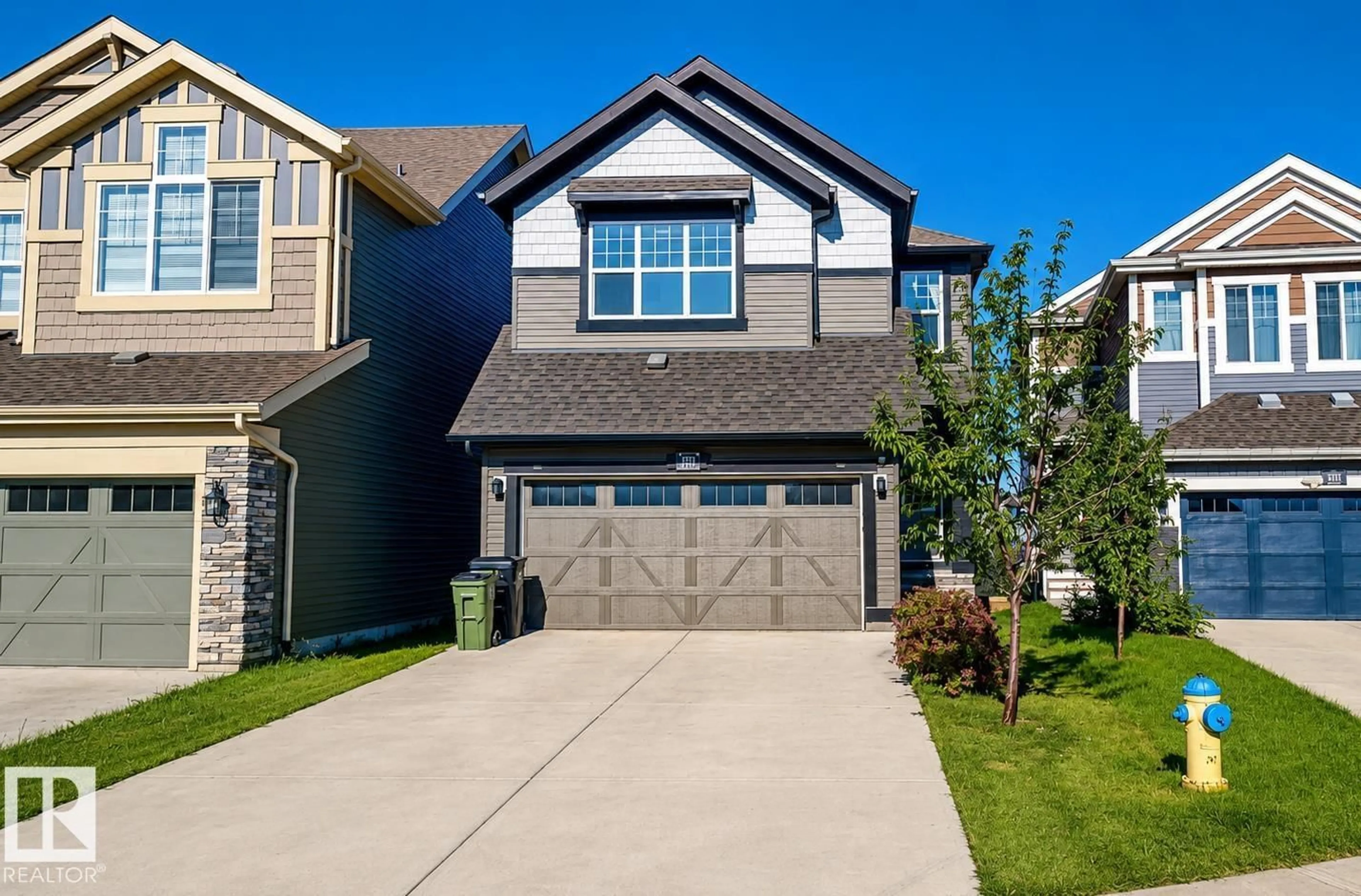 Home with vinyl exterior material, street for 3805 CHERRY LO, Edmonton Alberta T6X2K7