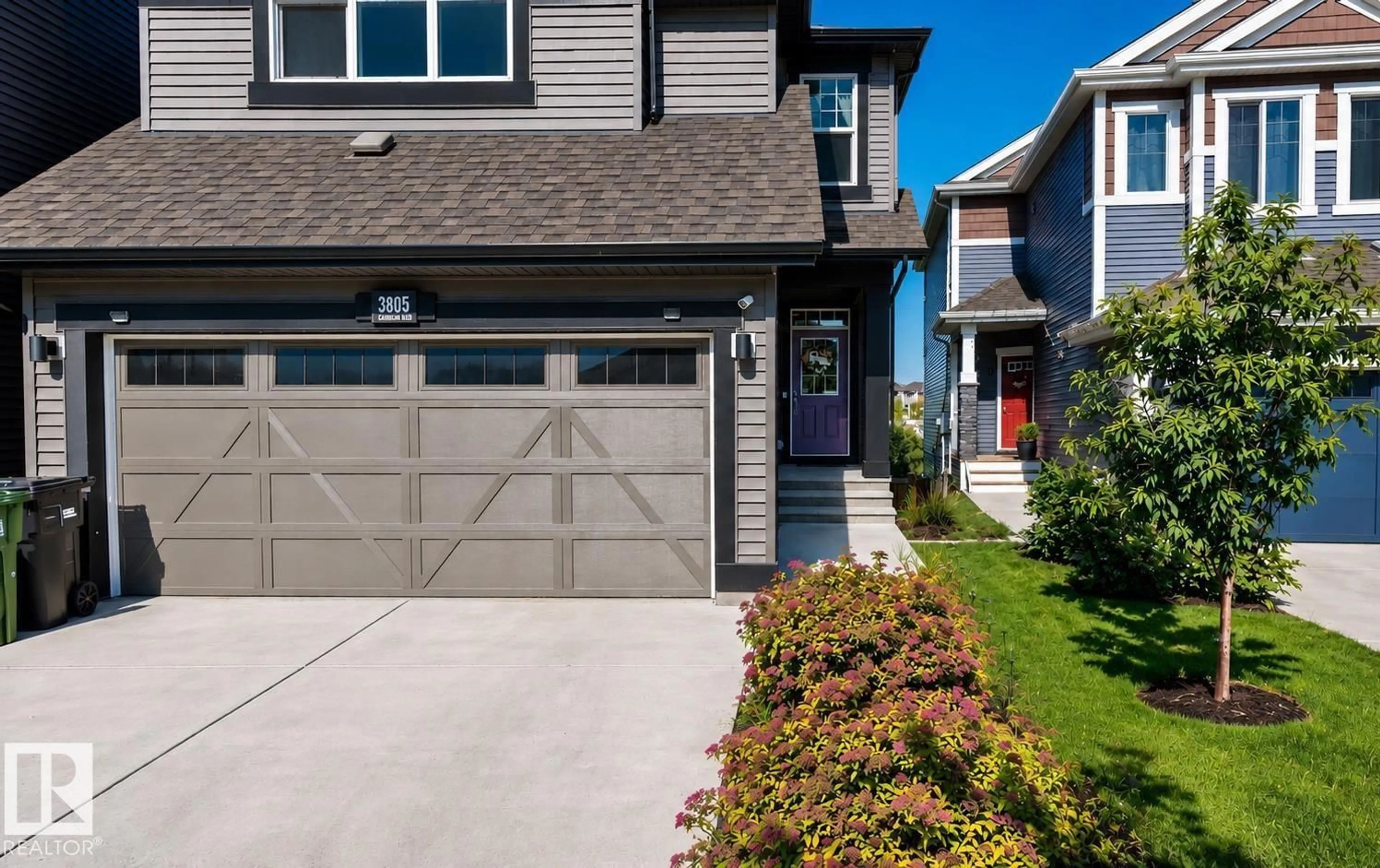 Home with vinyl exterior material, street for 3805 CHERRY LO, Edmonton Alberta T6X2K7