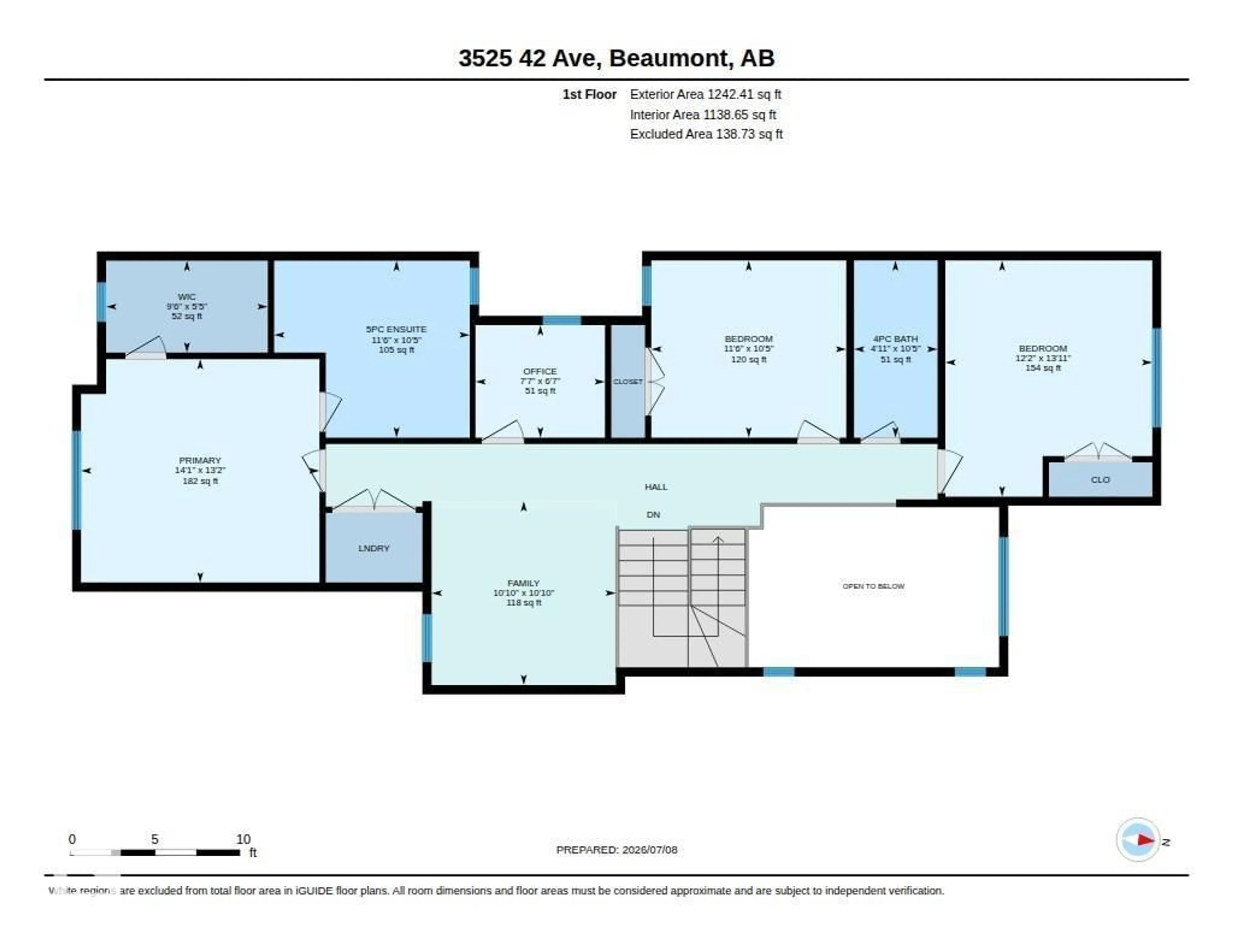 Floor plan for 3525 42 AVE, Beaumont Alberta T4X3G4