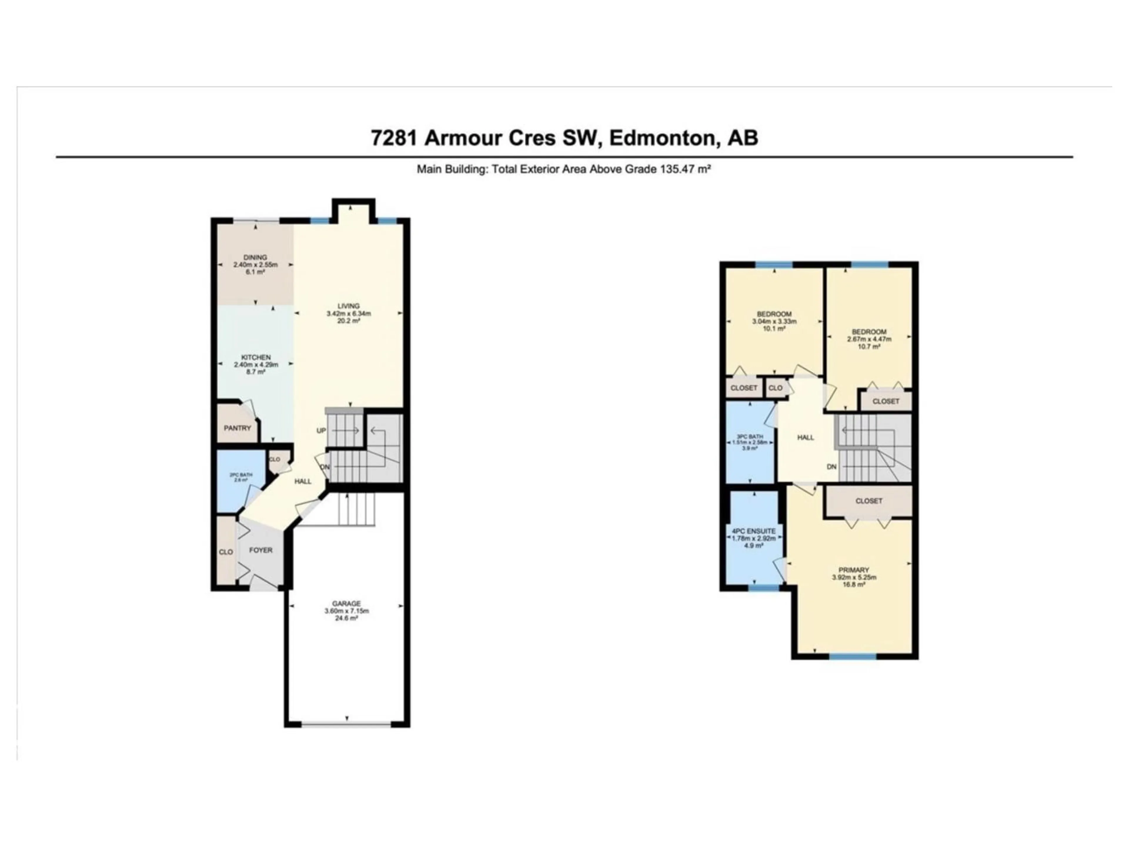 Floor plan for SW - 7281 ARMOUR CR, Edmonton Alberta T6W2S1