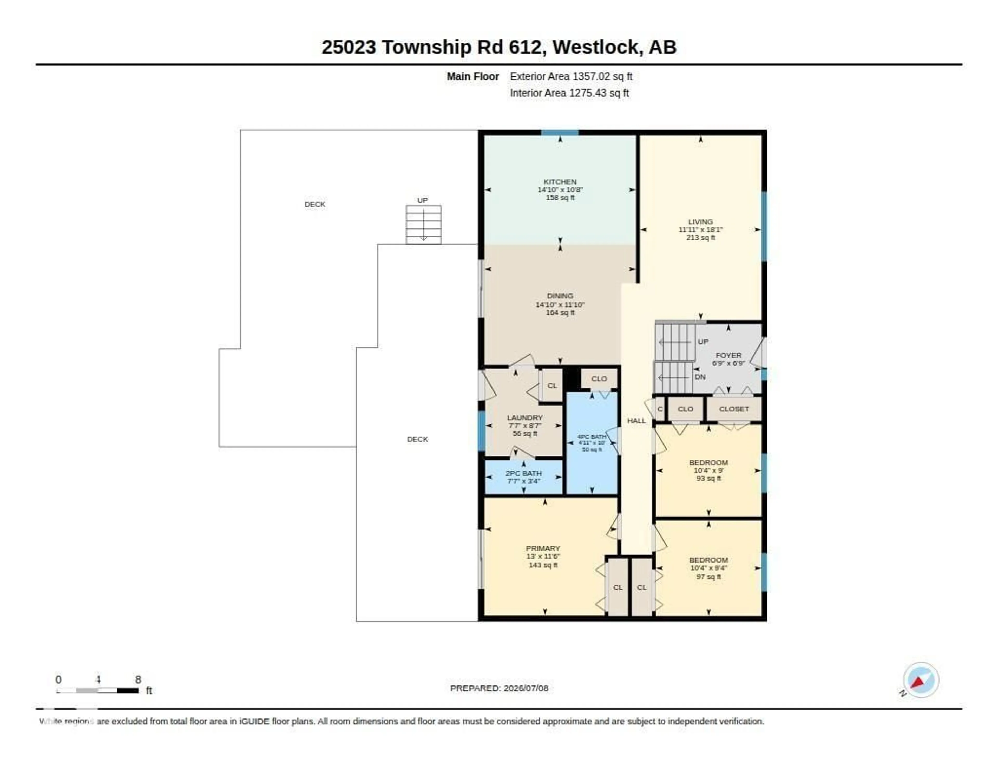 Floor plan for 25023 TWP RD 612, Rural Westlock County Alberta T0G1S0