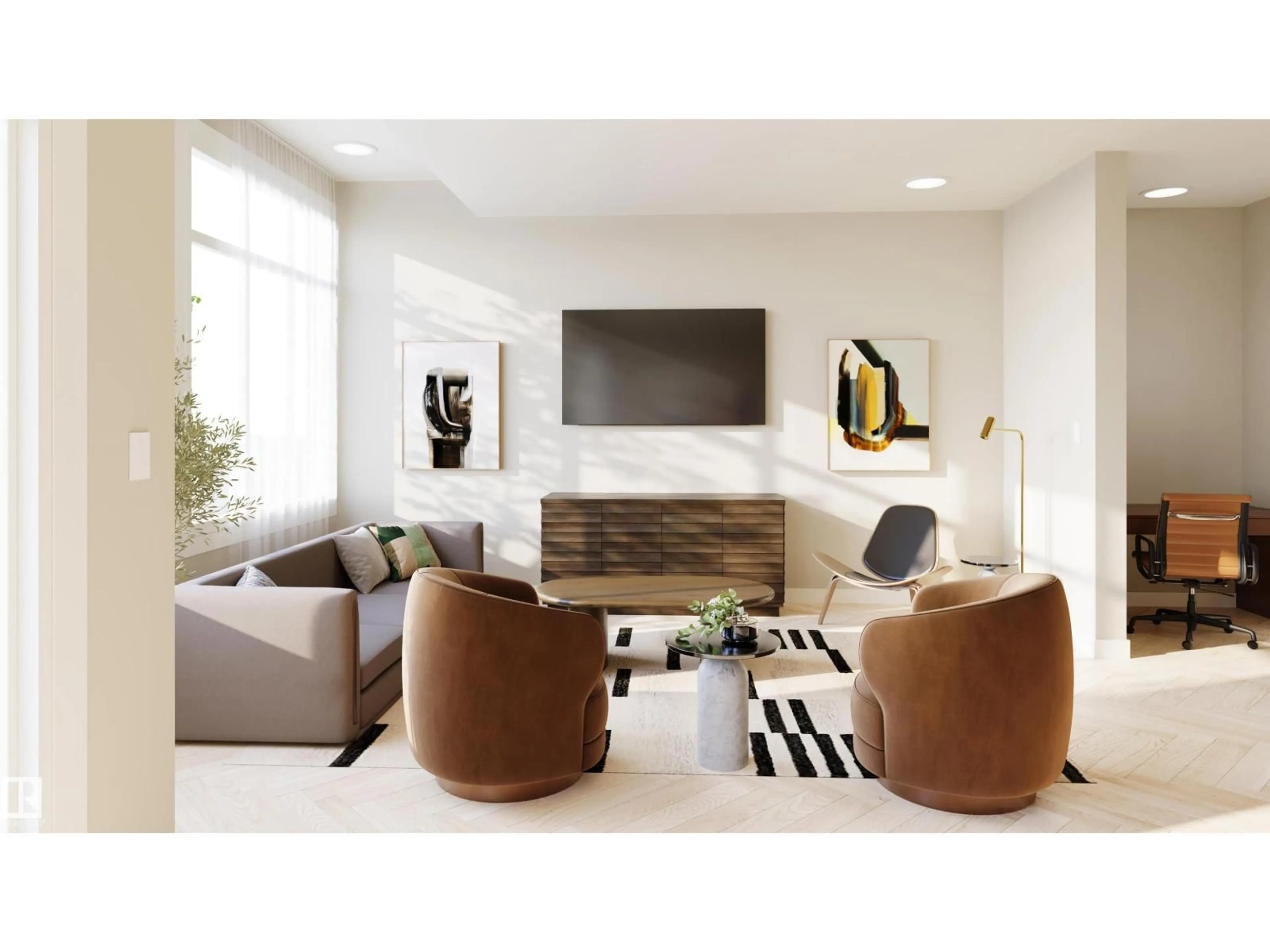 Living room with furniture, unknown for N NW - 1729 CROSSBILL LO, Edmonton Alberta T5W0W3