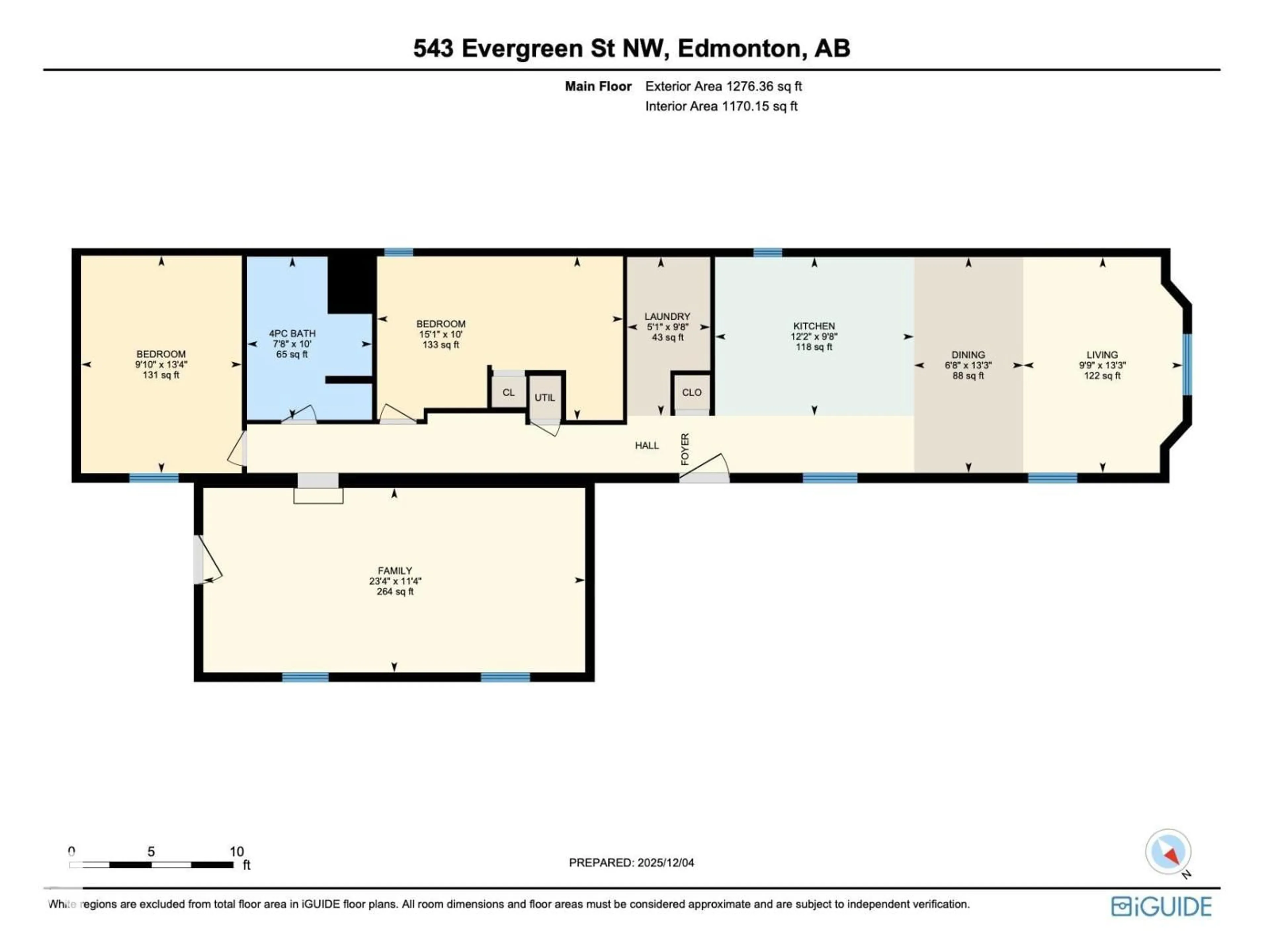 Floor plan for 543 EVERGREEN ST, Edmonton Alberta T5Y4M2