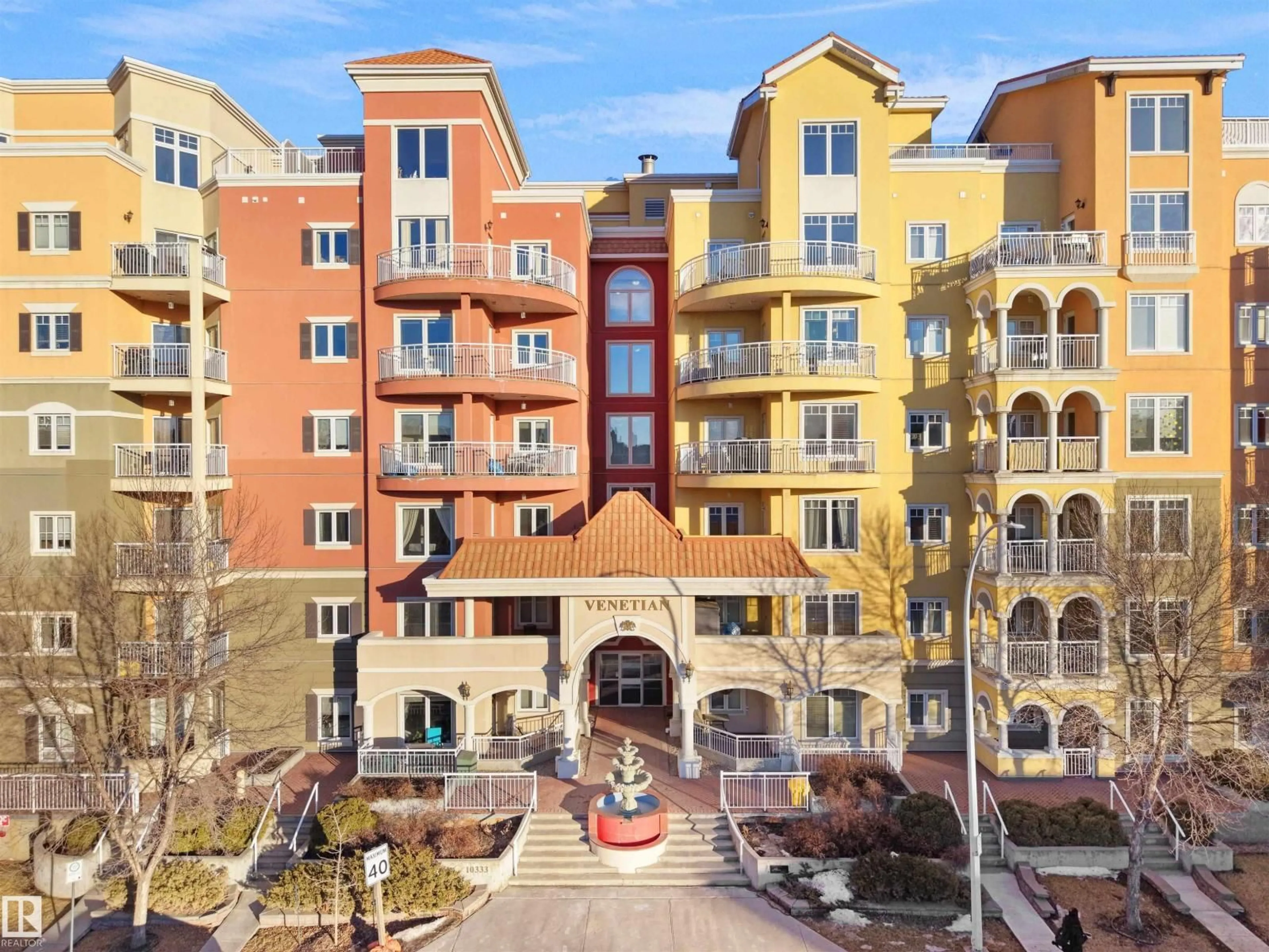 A pic from outside/outdoor area/front of a property/back of a property/a pic from drone, city buildings view from balcony for 10333 - 308 112 ST, Edmonton Alberta T5K0B4