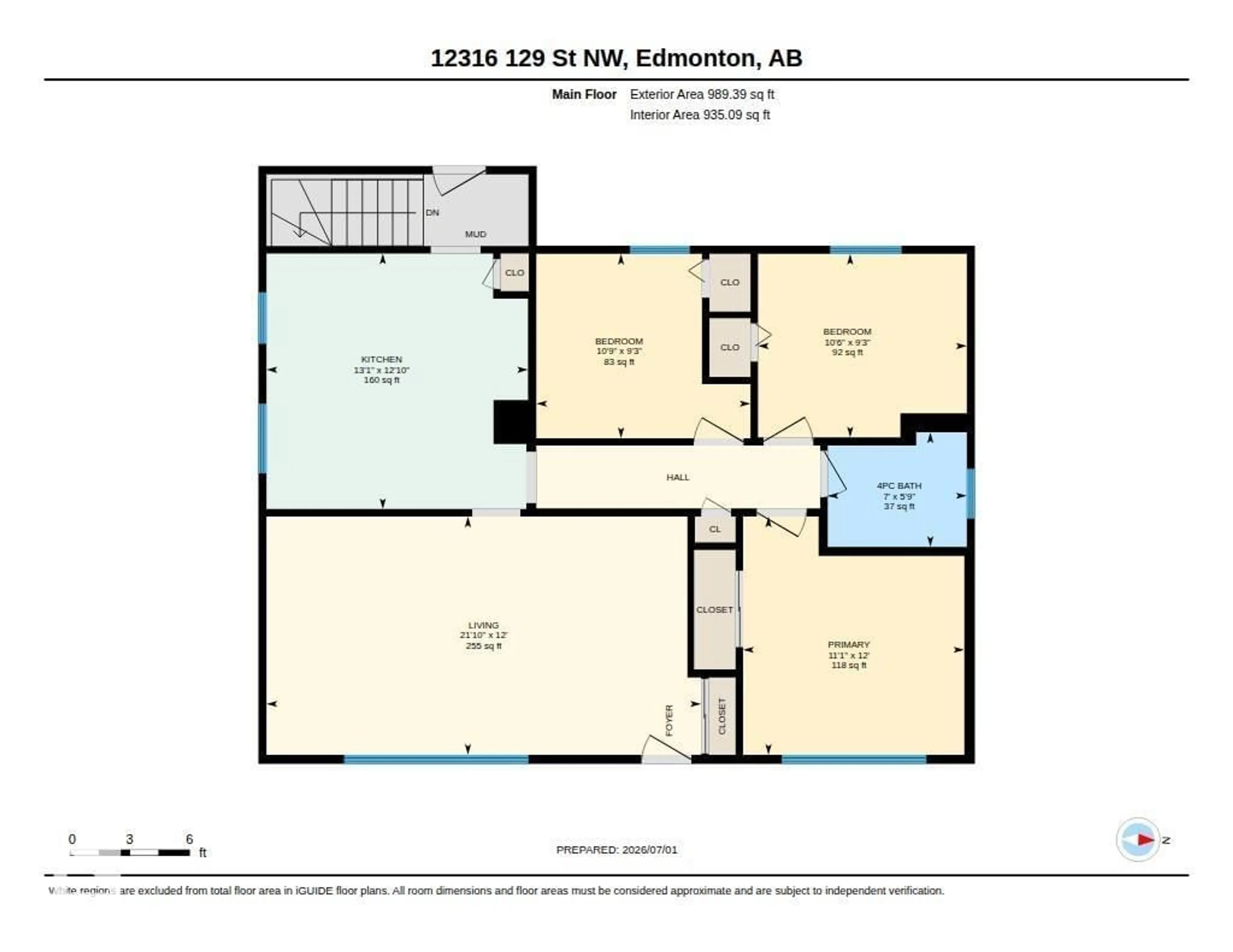 Floor plan for NW - 12316 129 ST, Edmonton Alberta T5L1H4