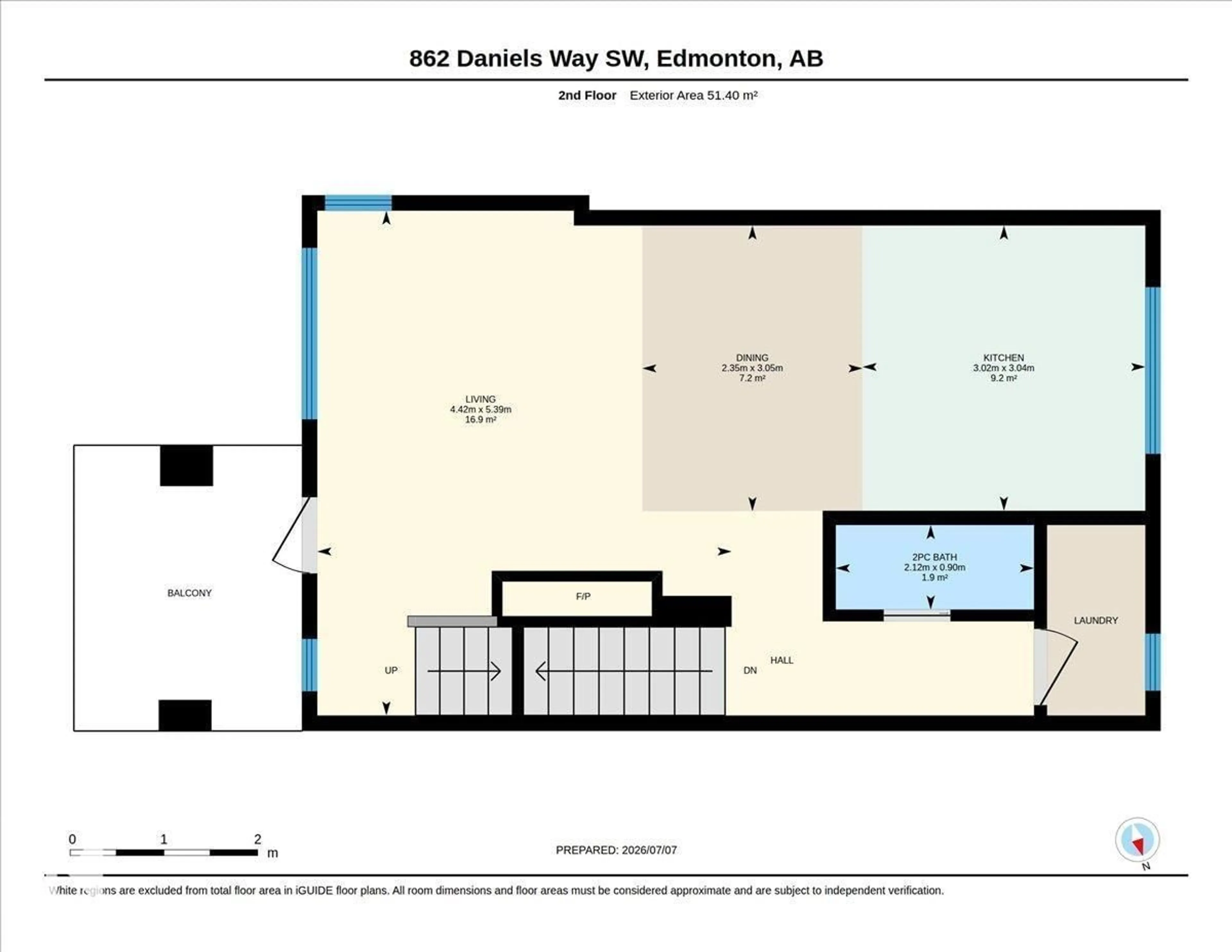 Floor plan for 862 DANIELS WY, Edmonton Alberta T6W4C8