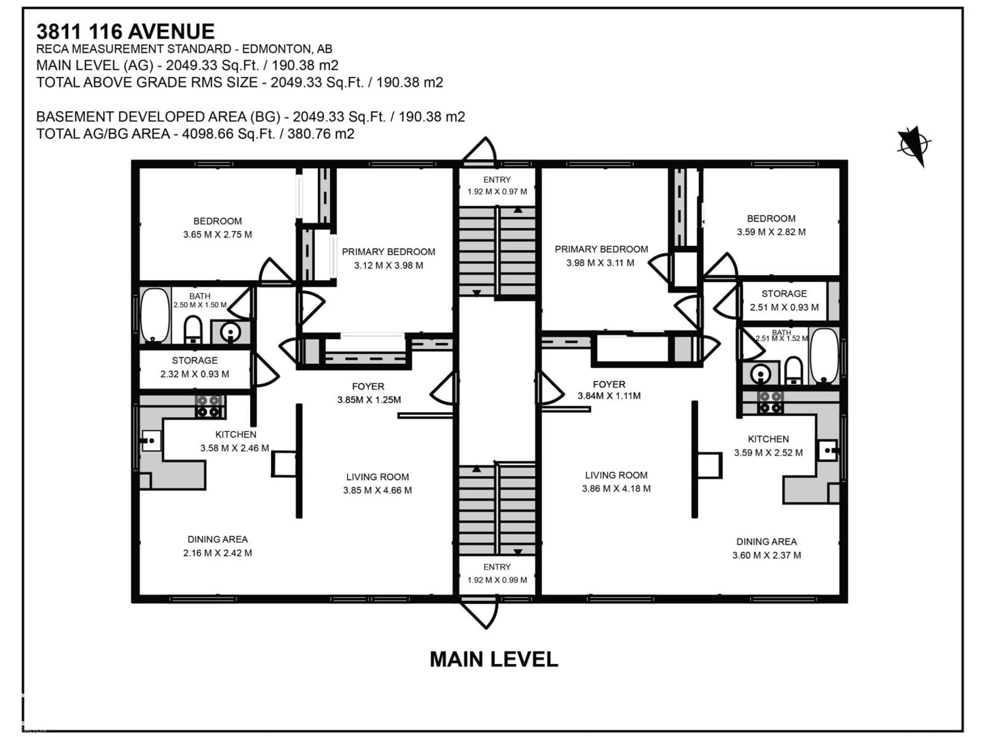 Floor plan for 3811 116 AV, Edmonton Alberta T5W0W8