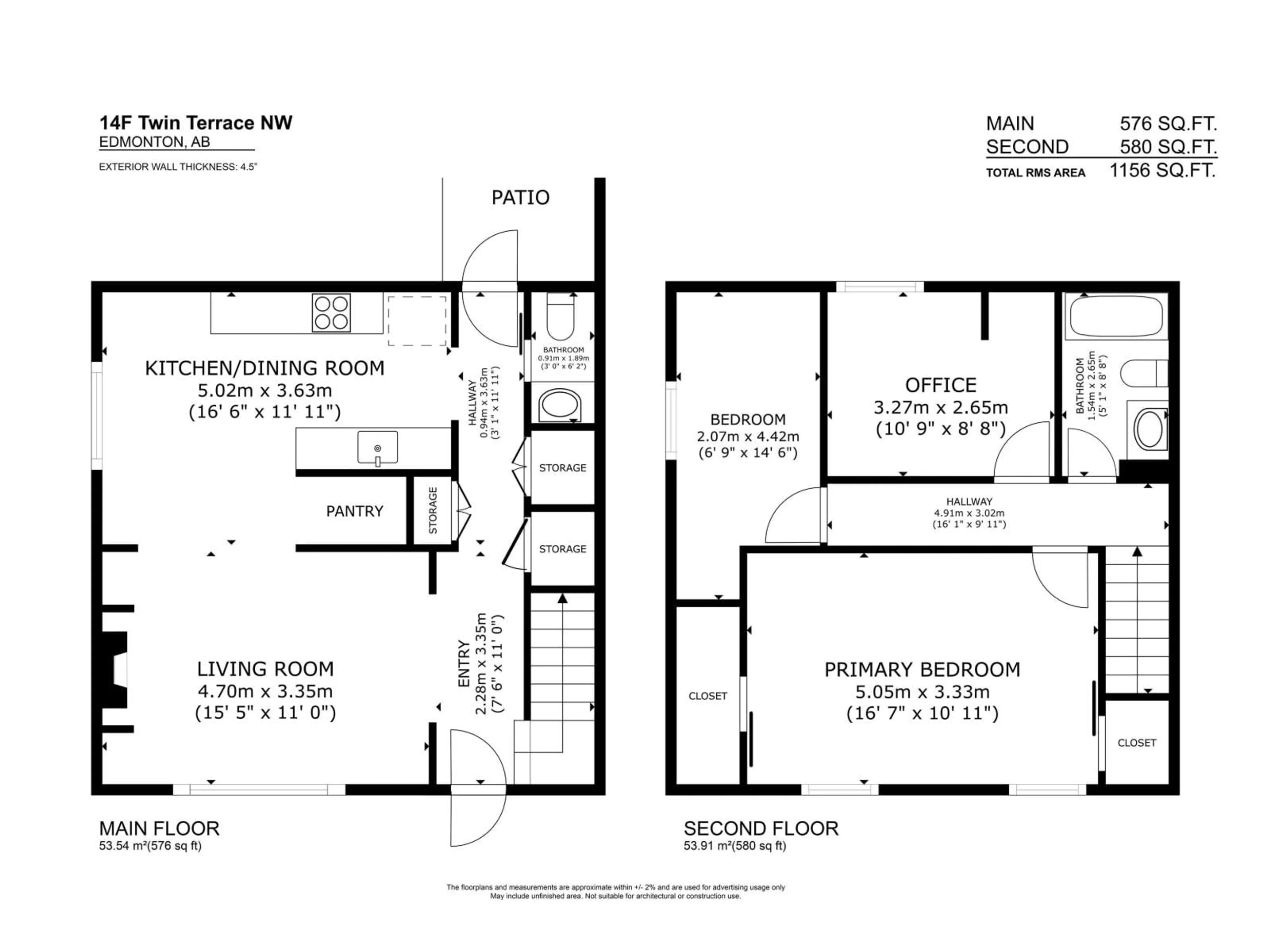 Floor plan for 14F TWIN TC NW, Edmonton Alberta T6K1V4