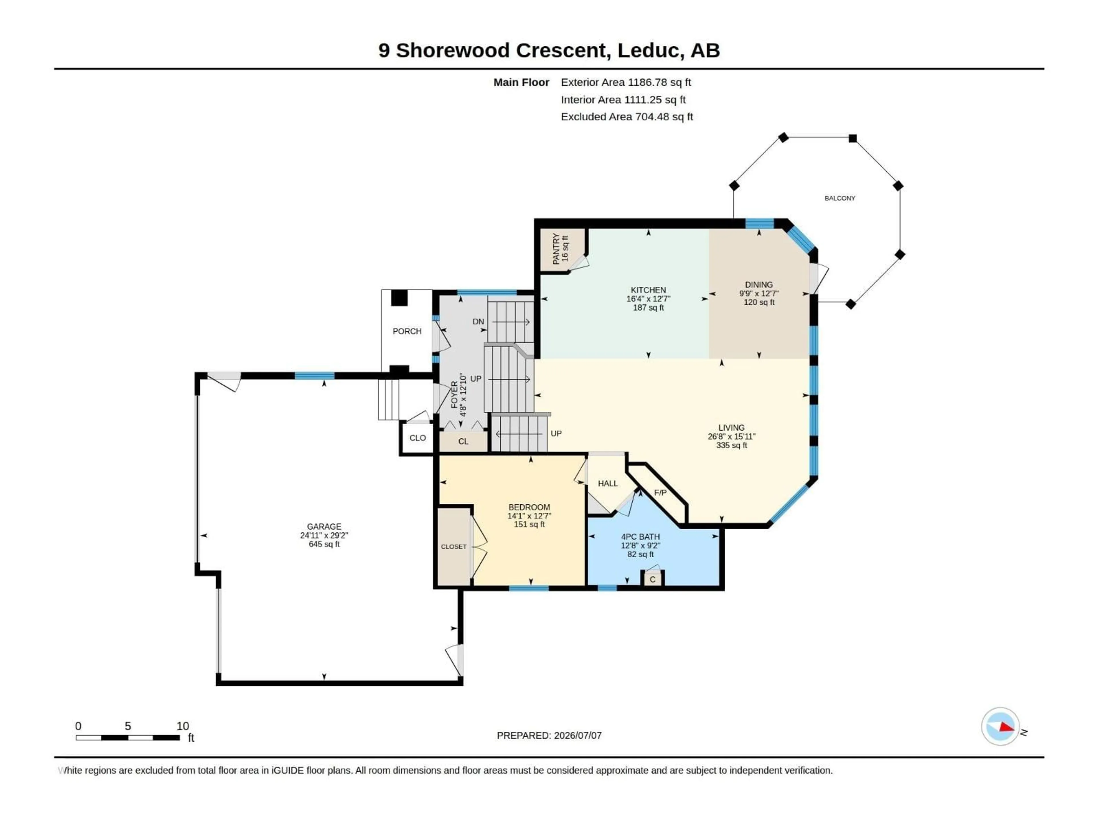 Floor plan for 9 SHOREWOOD CR, Leduc Alberta T9E0K9
