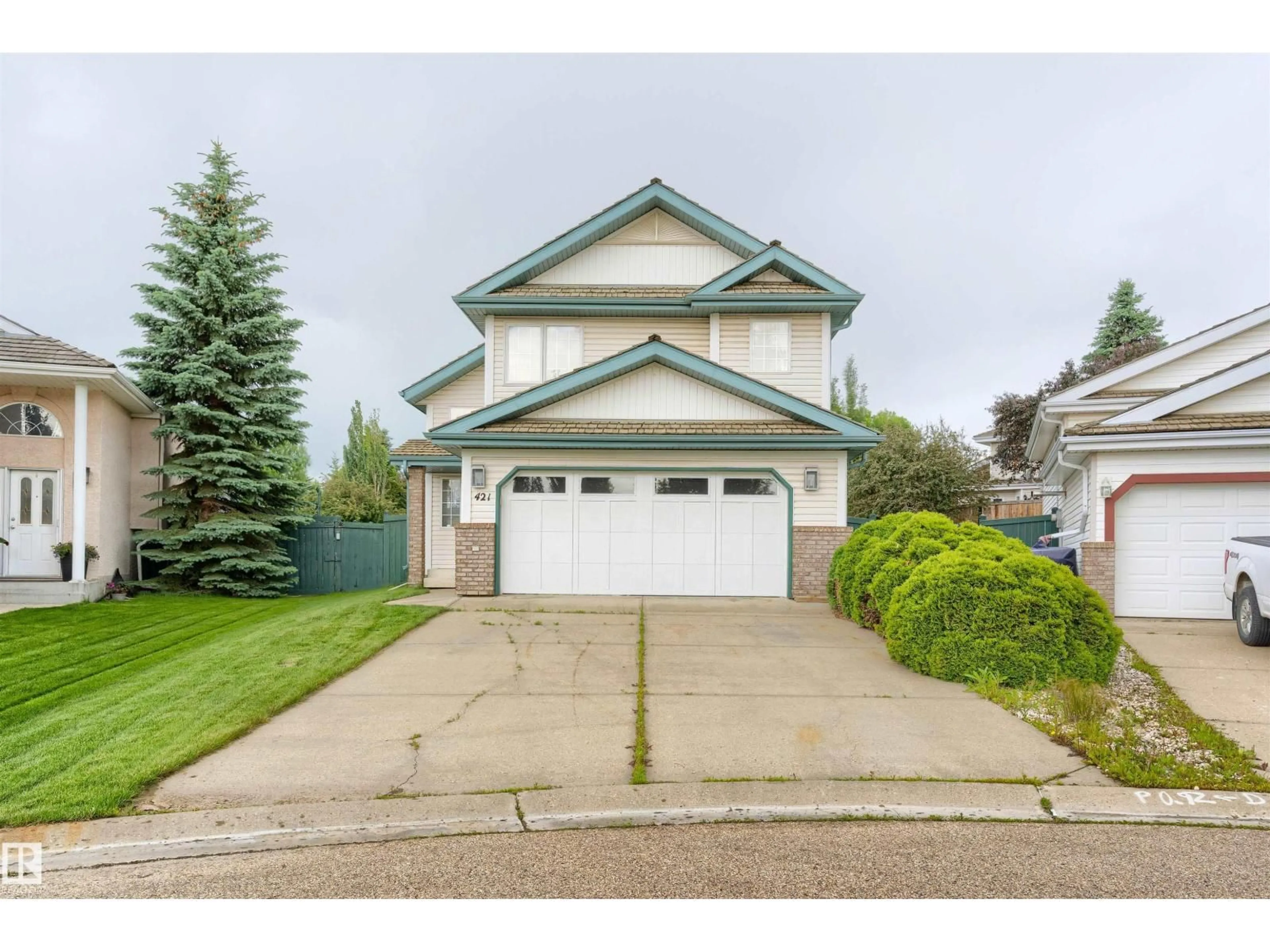 Home with vinyl exterior material, street for 421 BLACKBURN DR, Edmonton Alberta T6W1B5