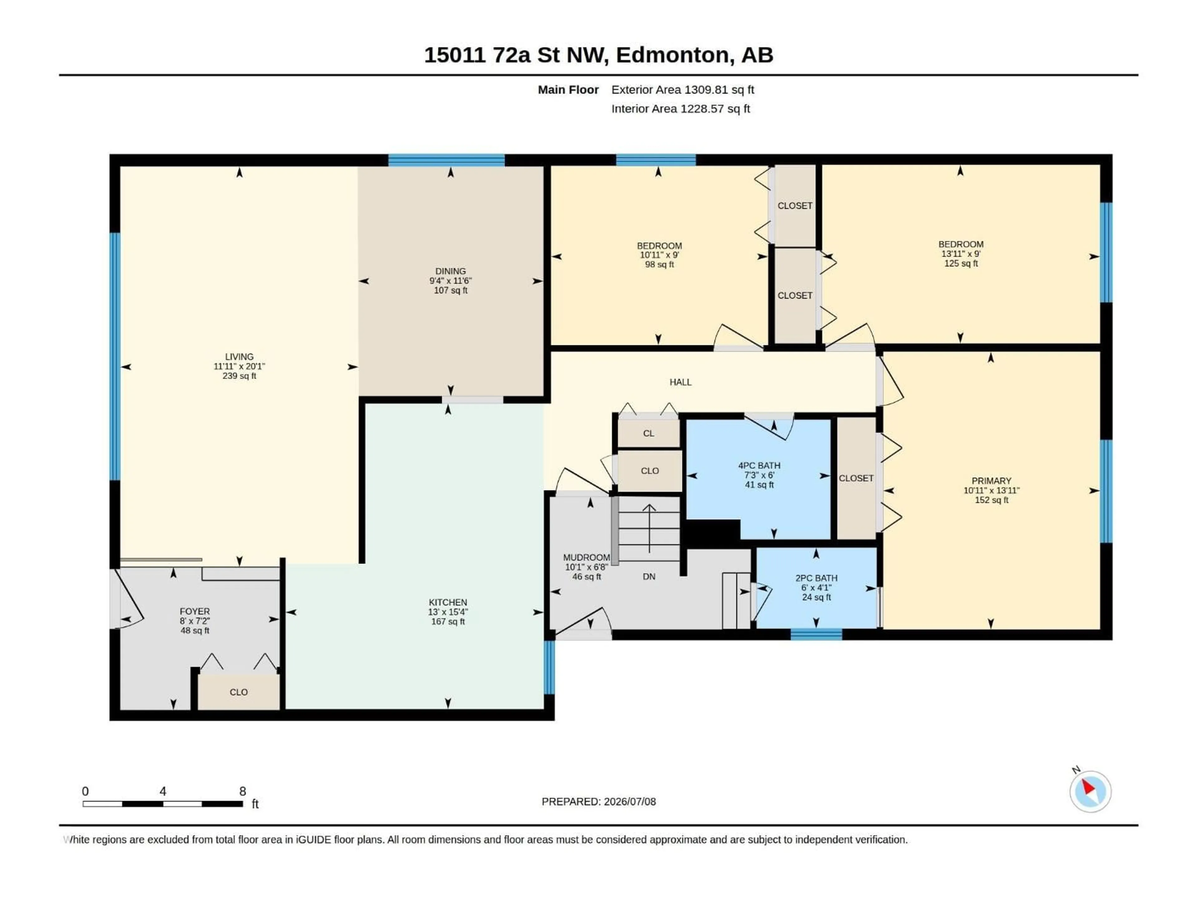 Floor plan for NW - 15011 72A ST, Edmonton Alberta T5C0S3