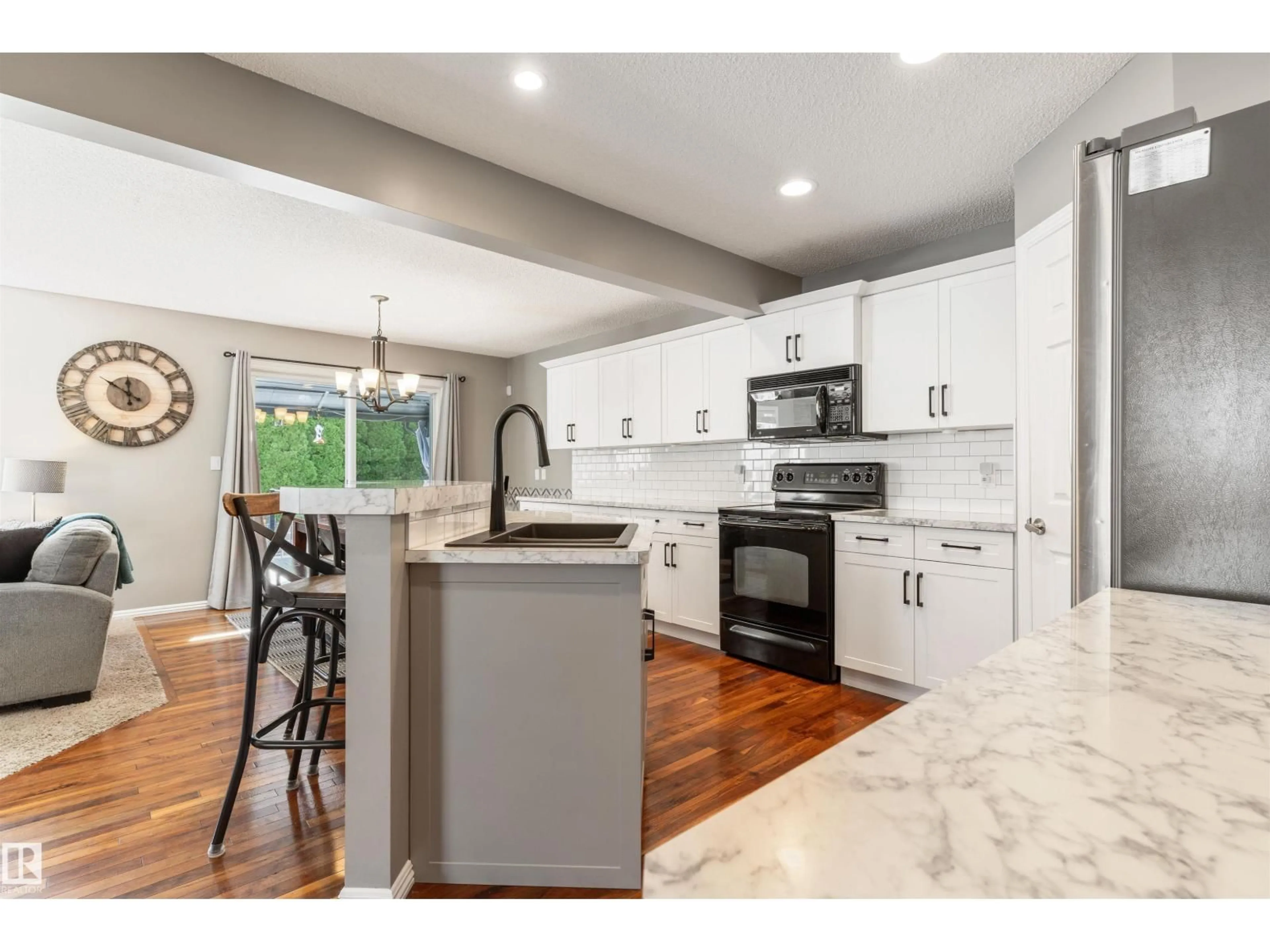 Open concept kitchen, ceramic/tile floor for 88 NEWCASTLE CR, Sherwood Park Alberta T8A6K7