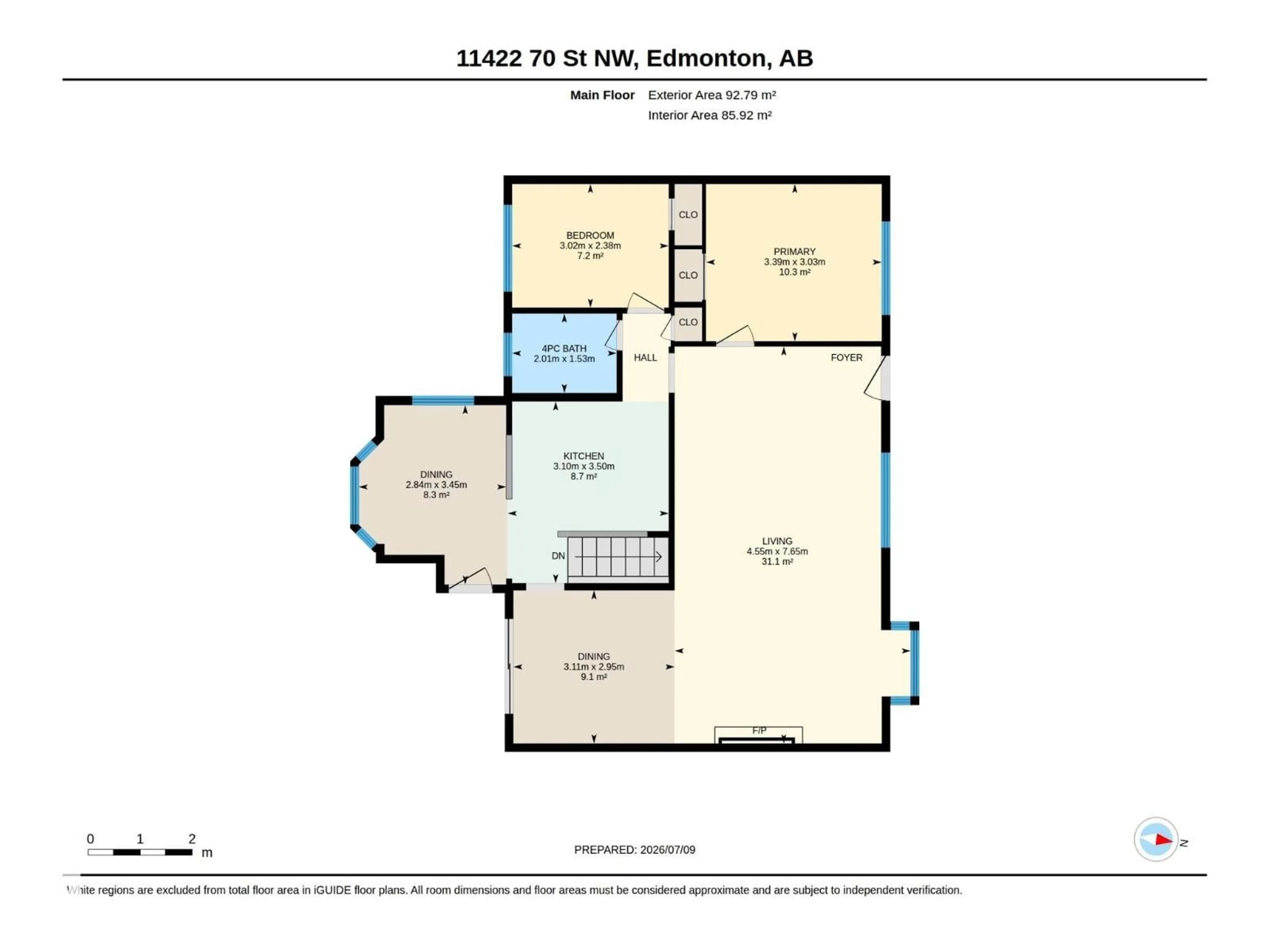 Floor plan for NW - 11422 70 ST, Edmonton Alberta T5B1T4