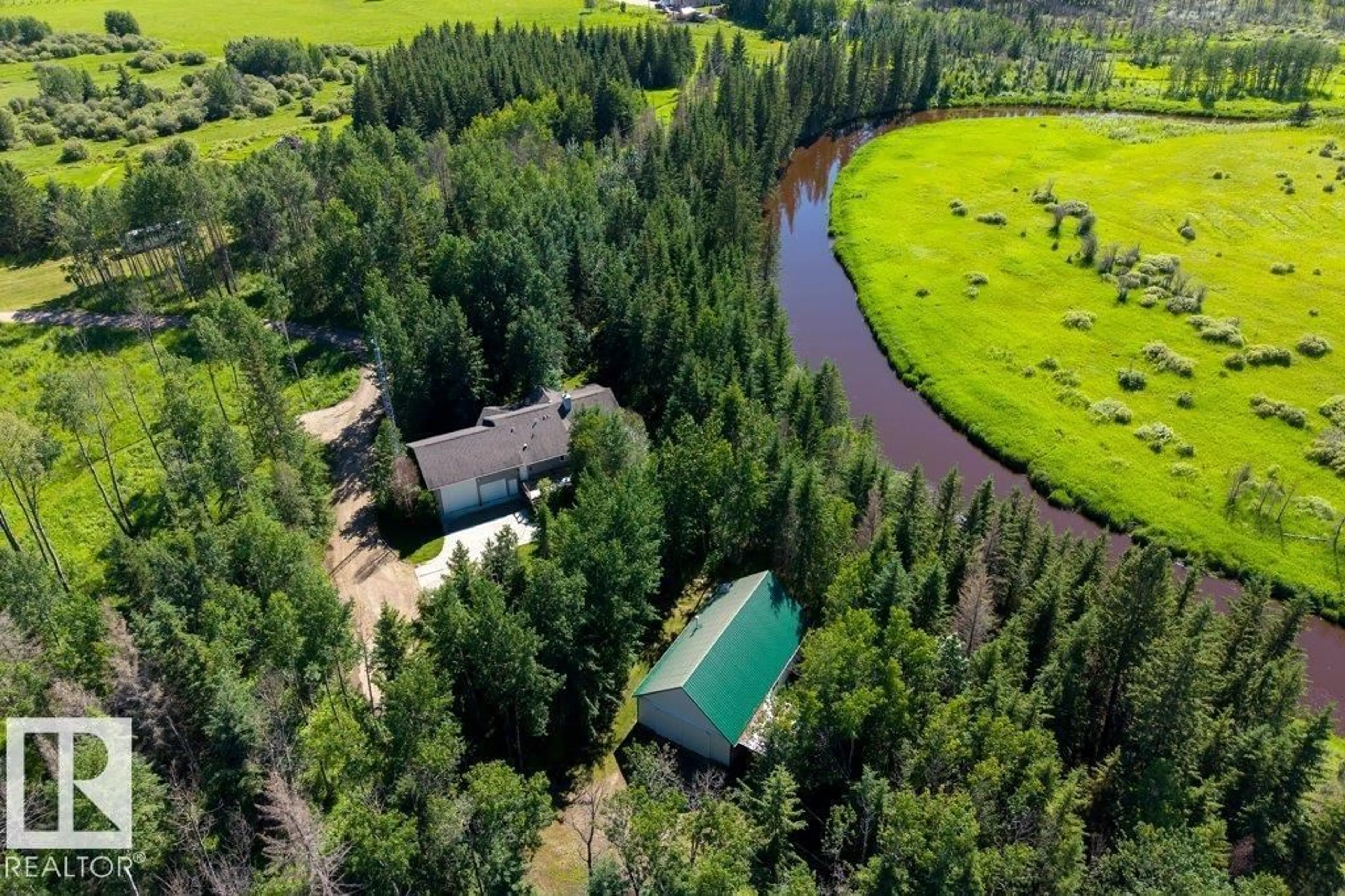 A pic from outside/outdoor area/front of a property/back of a property/a pic from drone, forest/trees view for 8316 HWY 16 A, Rural Yellowhead Alberta T0E0T0