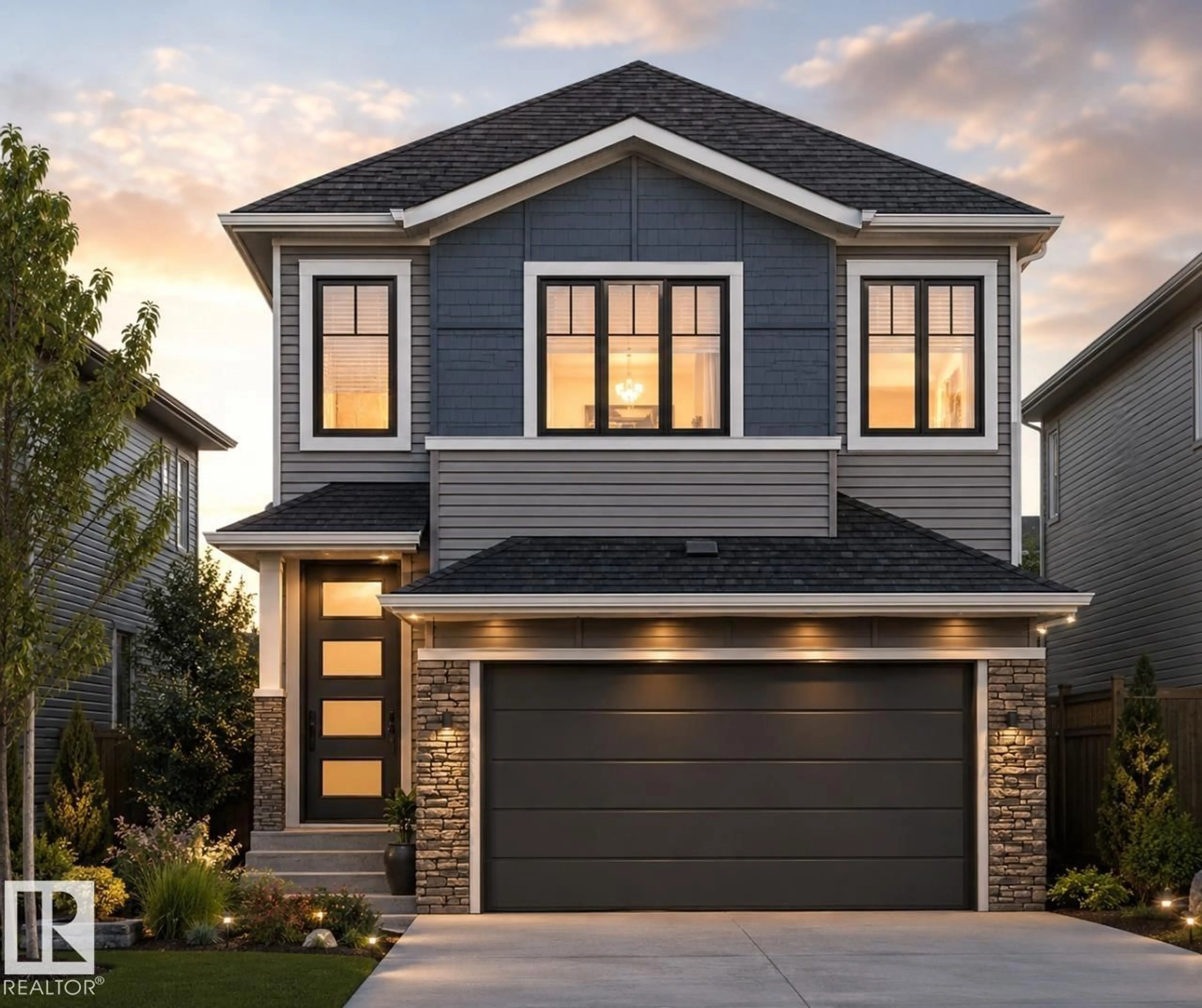 Home with vinyl exterior material, street for 8823 182 AV, Edmonton Alberta T5Z2K6