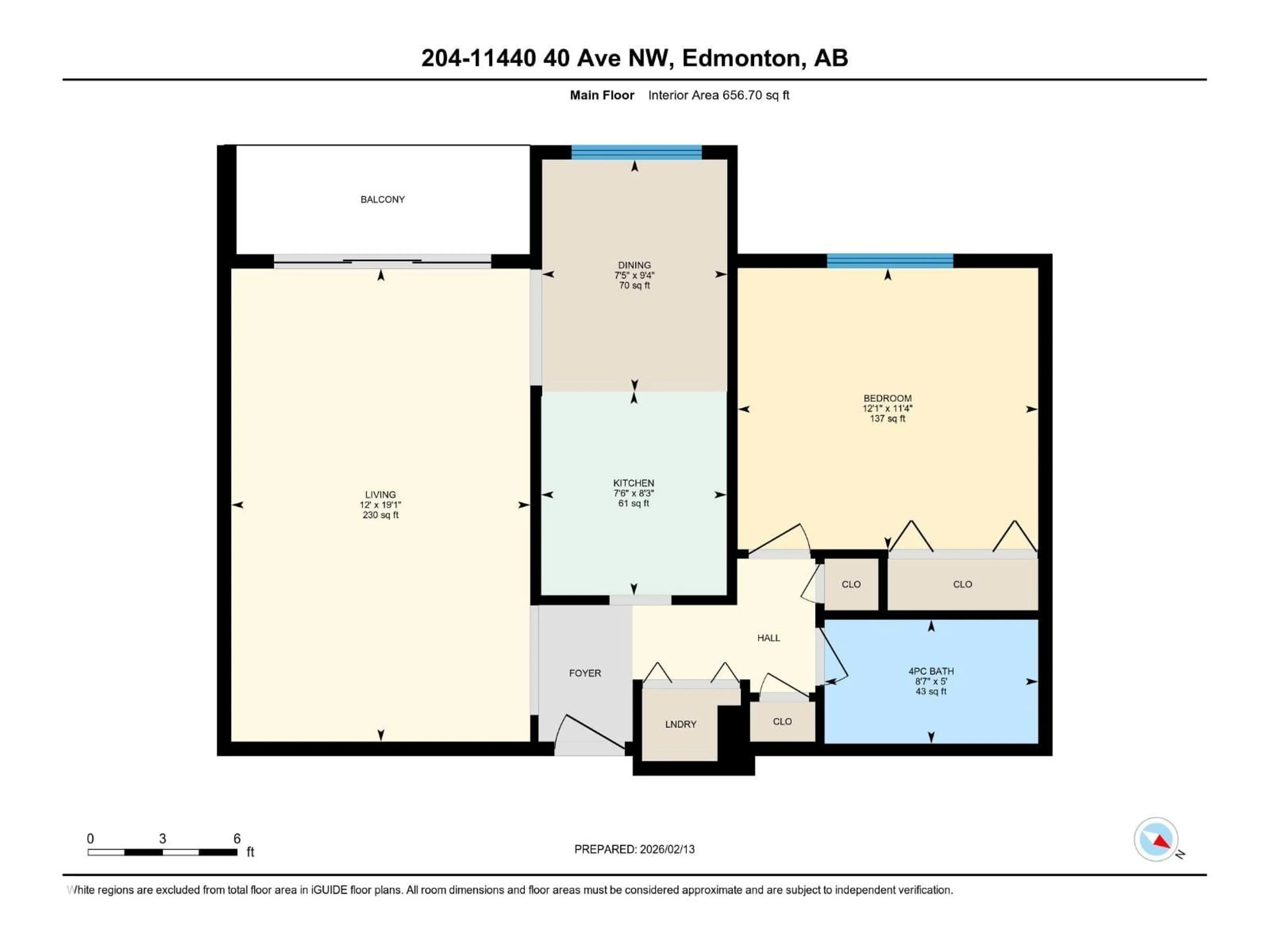 Floor plan for #204 - 11440 40 AVE SW, Edmonton Alberta T6J0R5