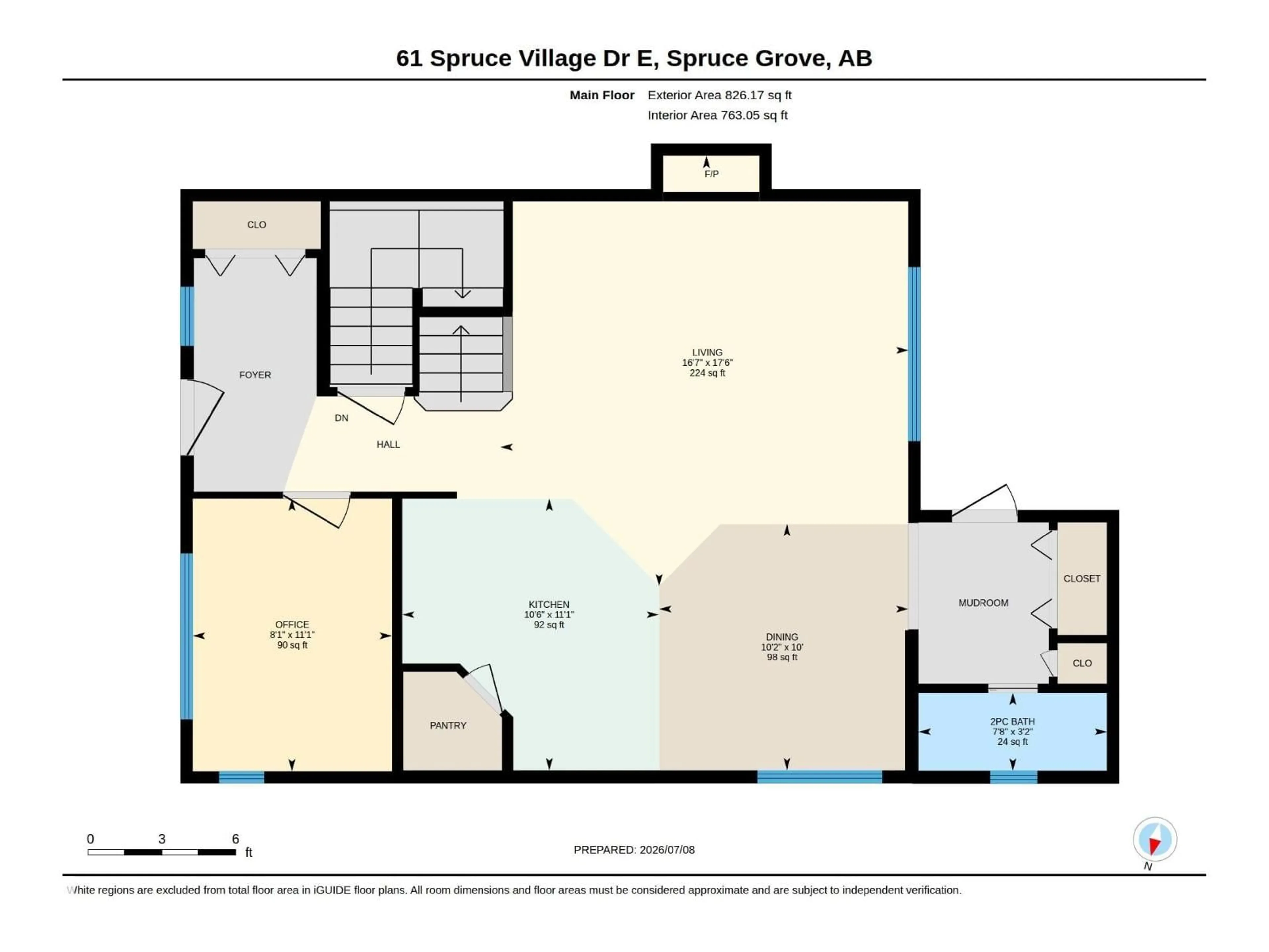 Floor plan for E - 61 SPRUCE VILLAGE DR, Spruce Grove Alberta T7X0H1