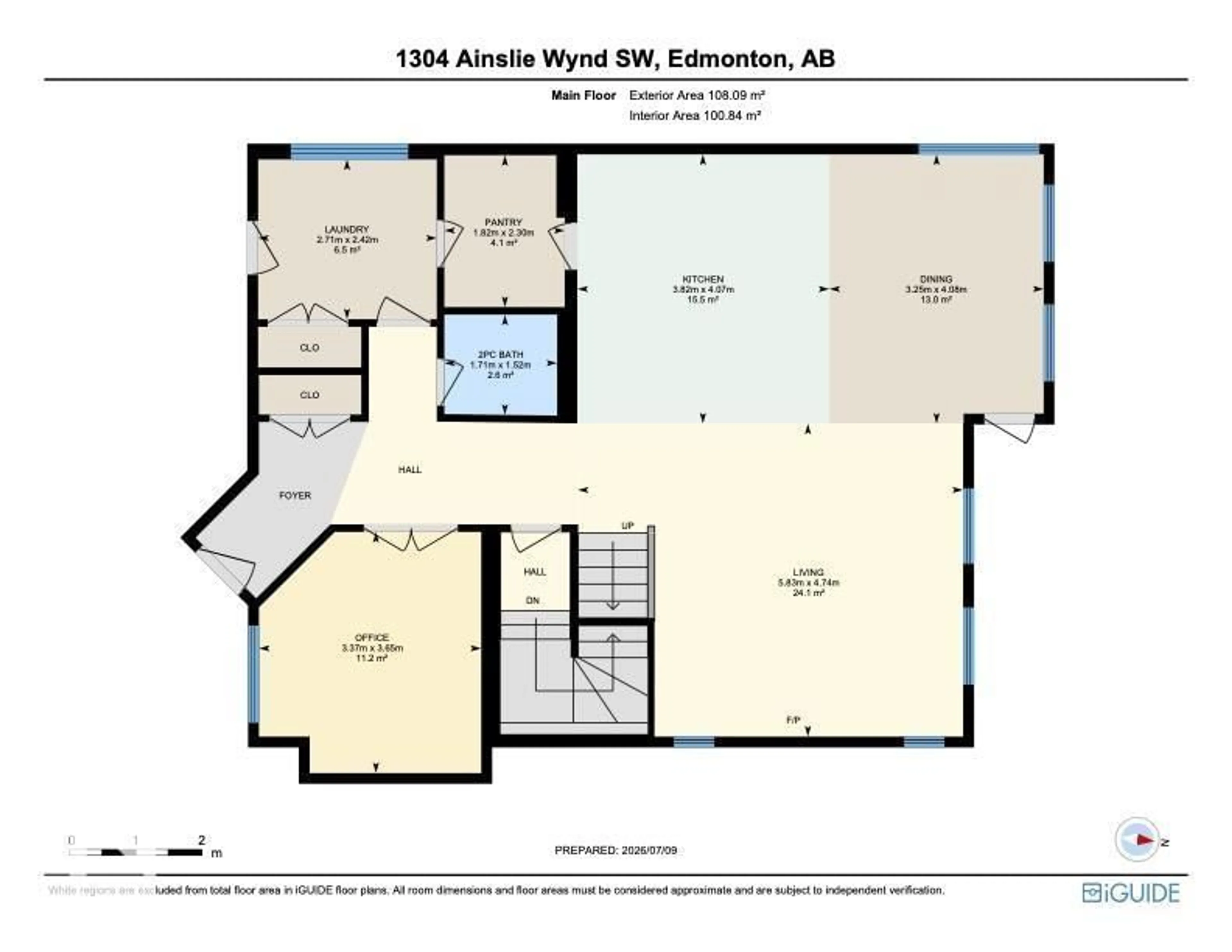 Floor plan for SW - 1304 AINSLIE WD, Edmonton Alberta T6W3G1