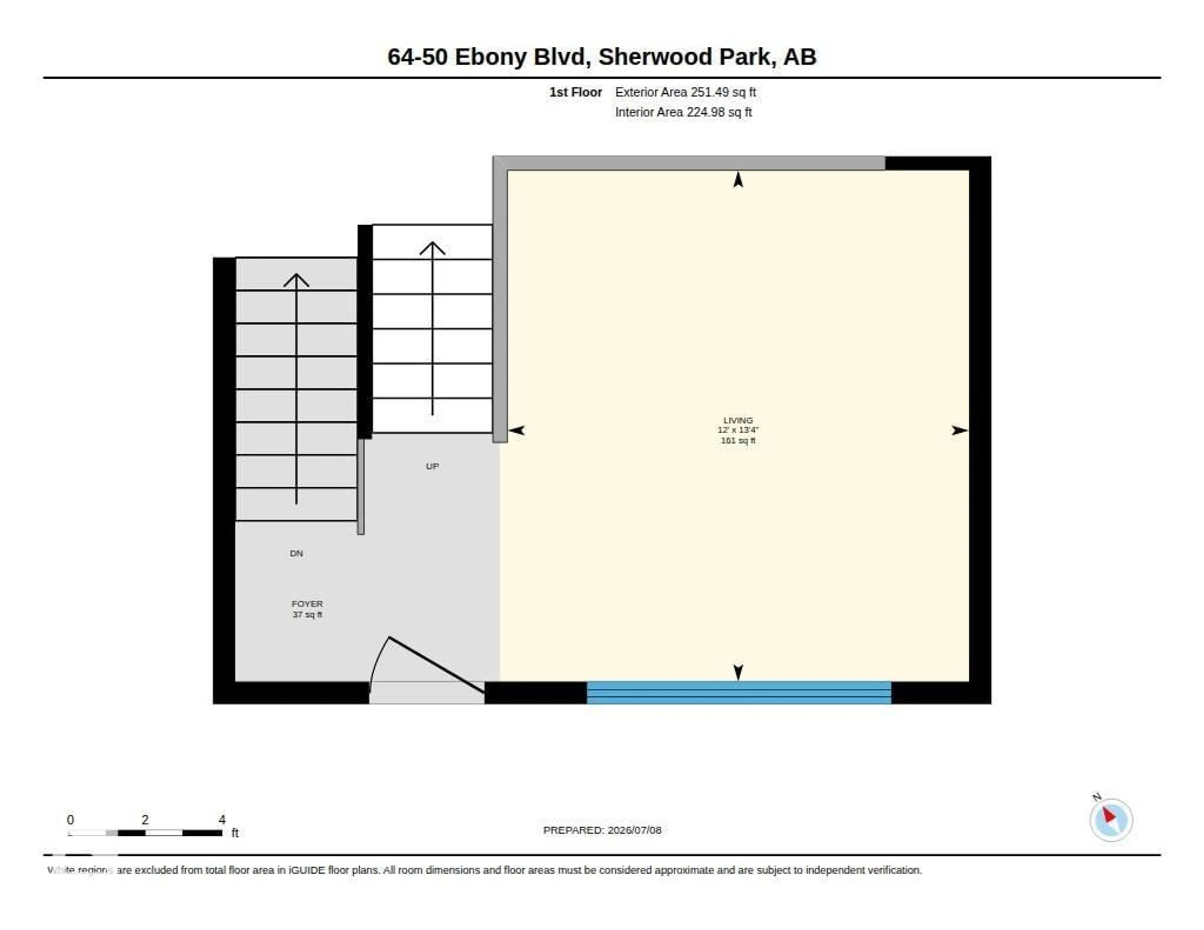 Floor plan for 50 - 64 EBONY BV, Sherwood Park Alberta T8H2X4